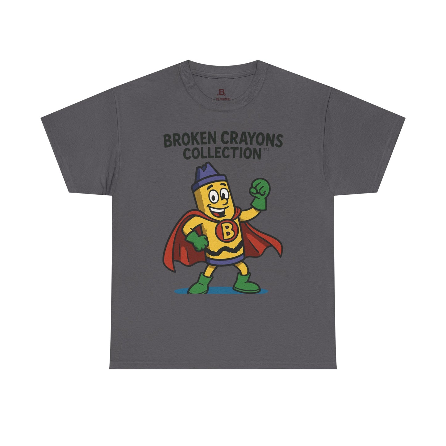 Broken Crayons Cartoon Tee, Fun Graphic T-Shirt, Kids Gift, Superhero Shirt, Unique Birthday Present, Inspirational Style