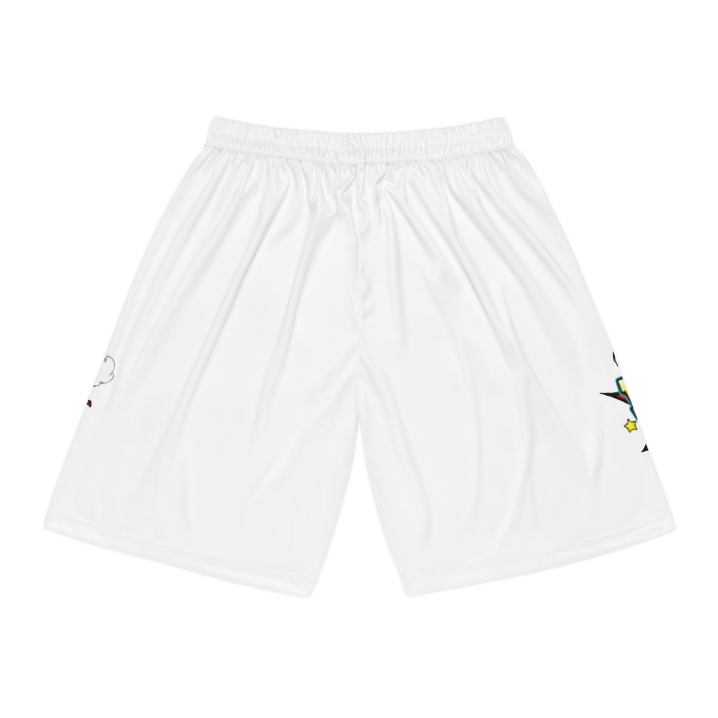 Bold Broken Crayons™ Graffiti Basketball Shorts – Streetwear Style, Athletic Comfort, Summer Essential