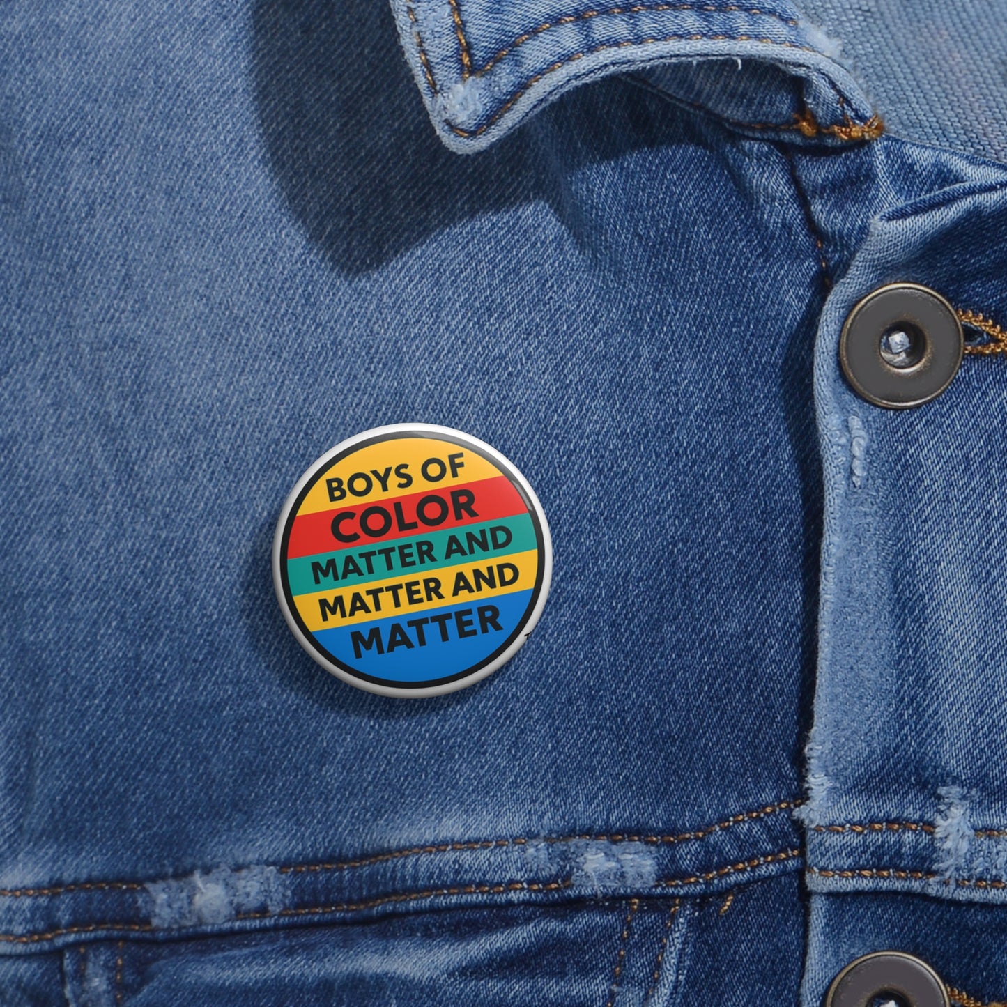 Boys of Color Matter™ Button – Bold, Empowering, Culturally Proud
