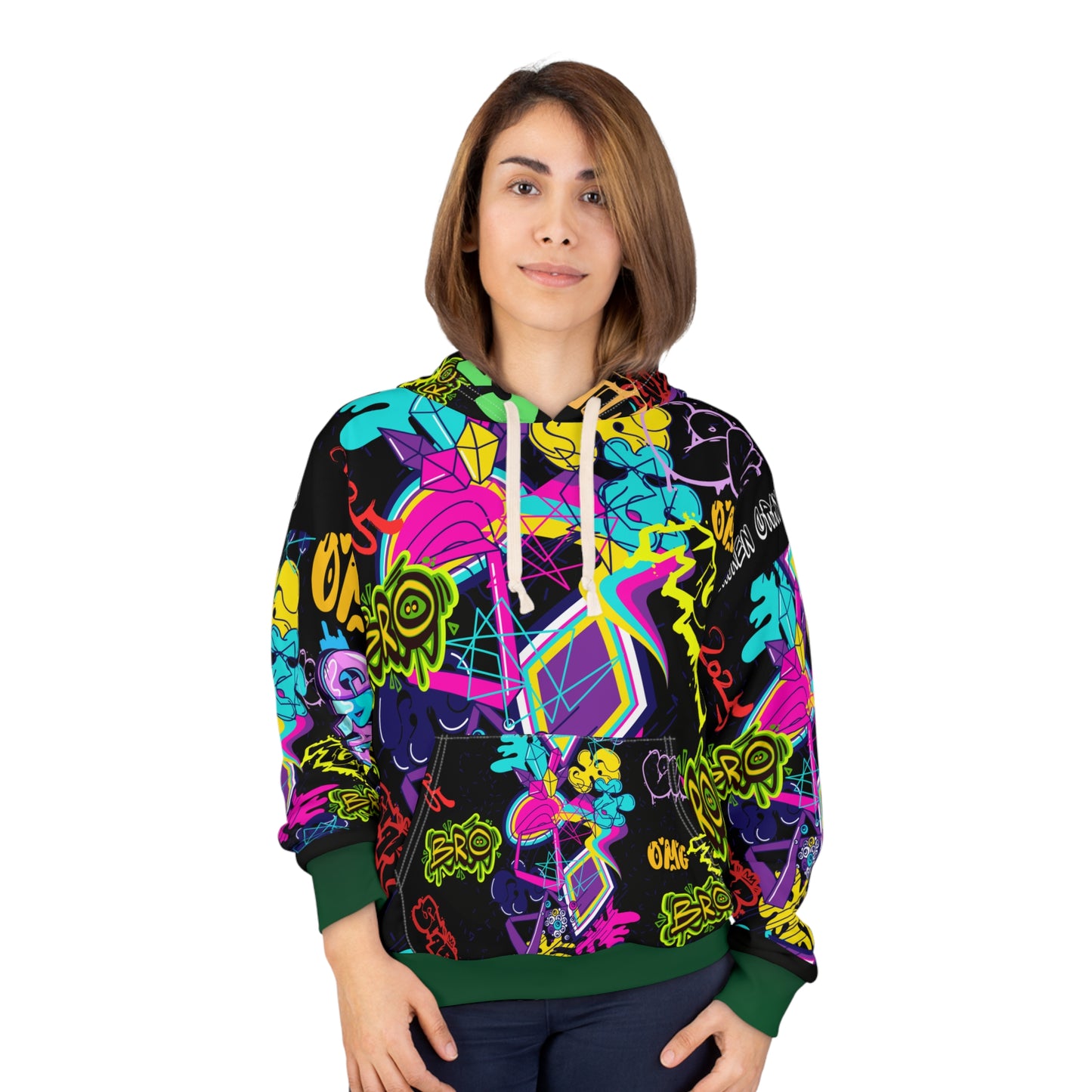 Broken Crayons Collection Graffiti Streetwear Hoodie – Neon Urban Art