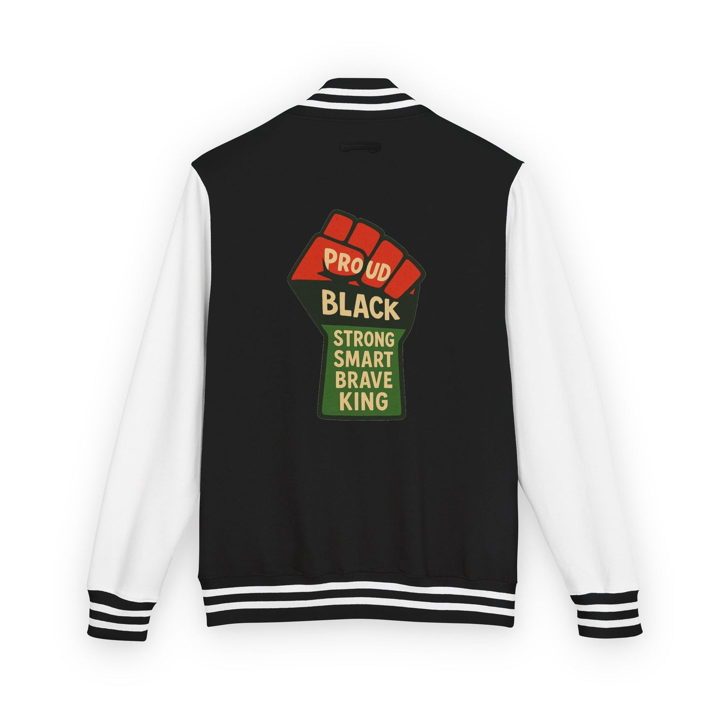 Proud Black King Letterman Jacket, Unisex Varsity Jacket, Stylish Streetwear, Empowerment Apparel, Statement Fashion