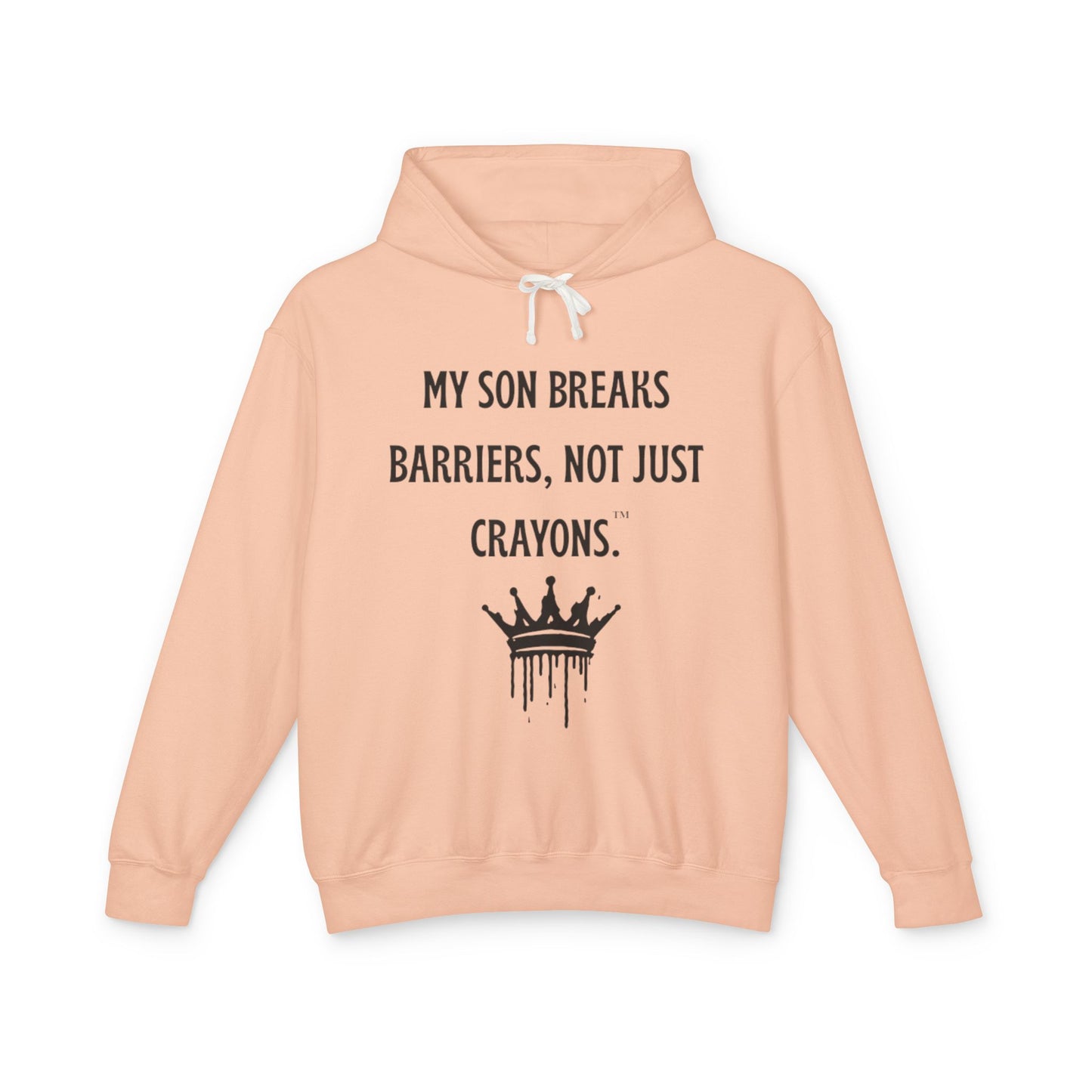 Empowering Unisex Hooded Sweatshirt for Parents, My Son Breaks Barriers, Inspirational Gift for Fathers, Kids, and Celebrations