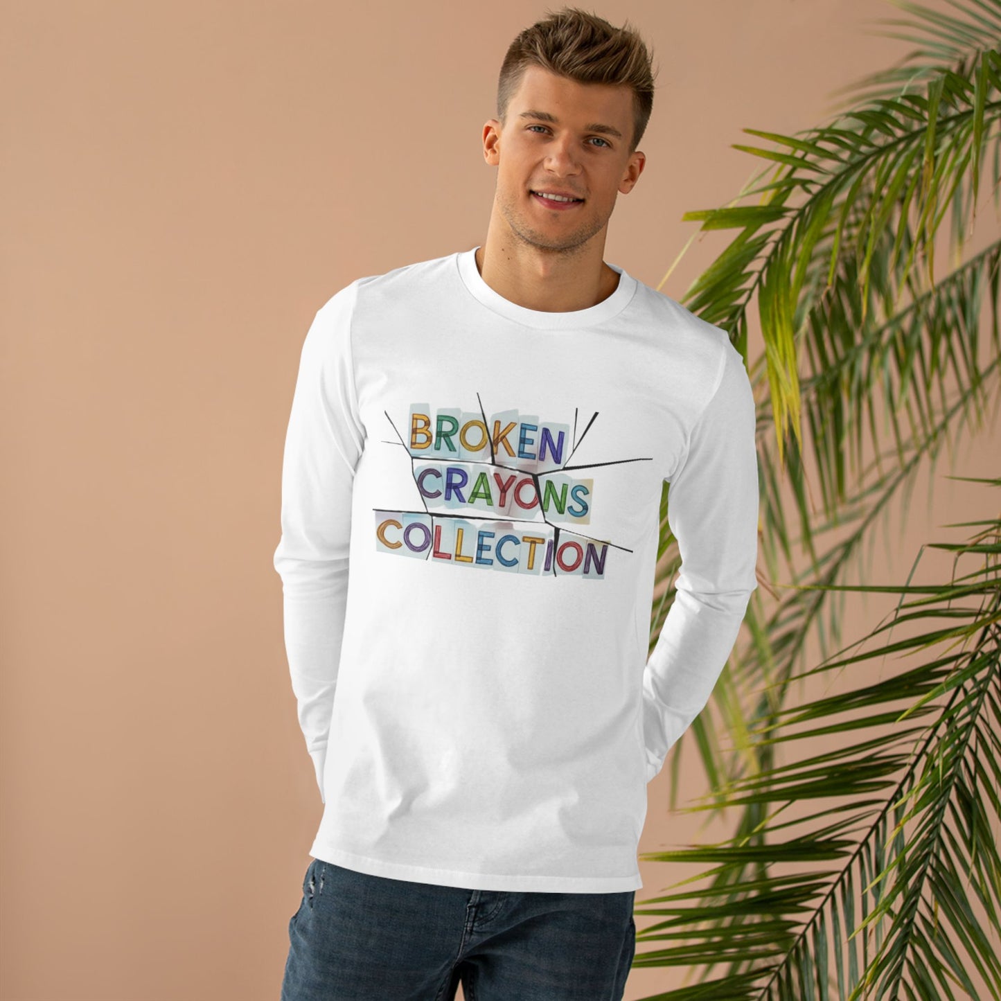 Broken Crayons Long sleeve Tee - Creativity, Self-Expression, Art Lover Gift, Motivational Shirt, Casual Wear, Gallery Event
