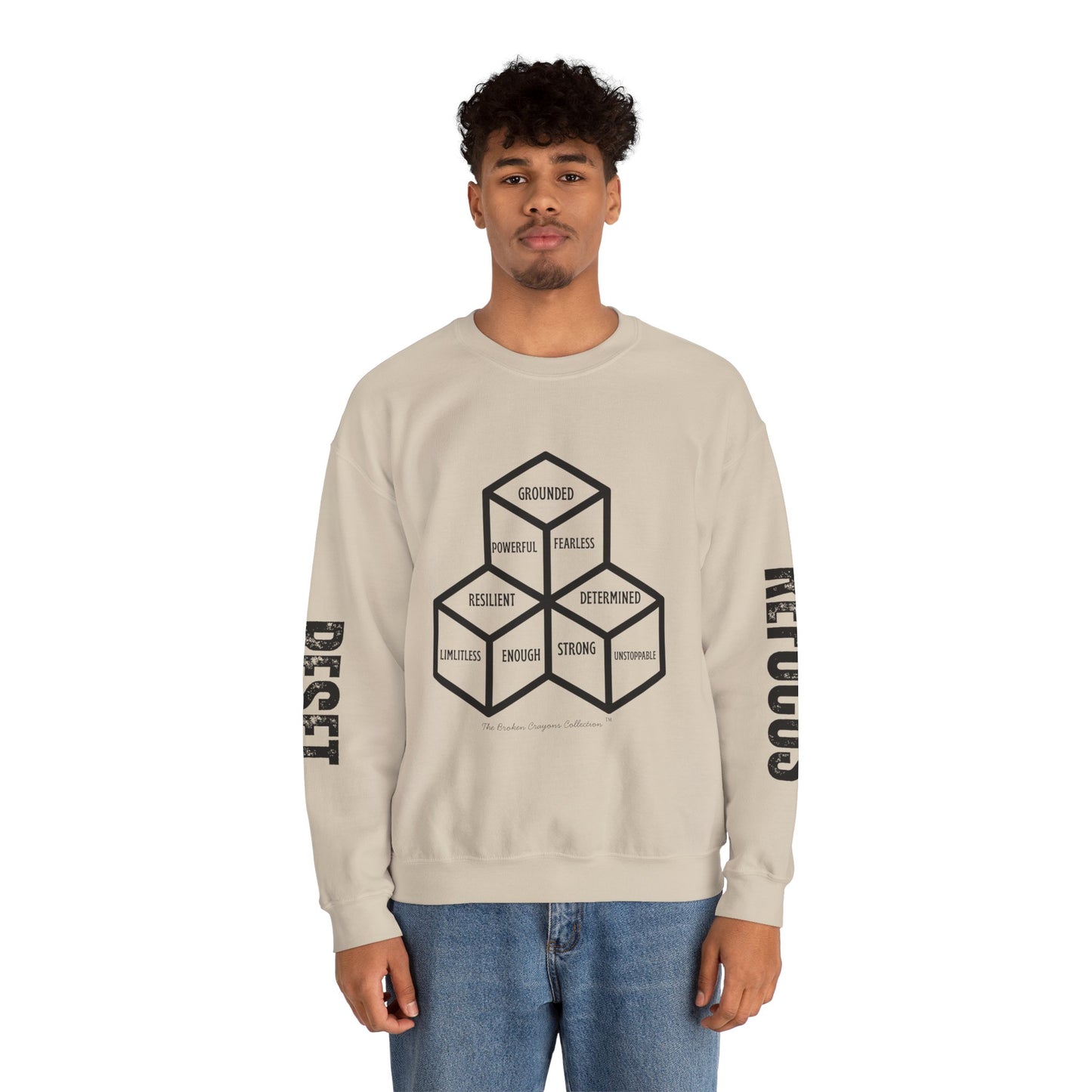 RESET & REFOCUS™ Identity Blocks Sweatshirt – Empowerment Apparel for Young Men