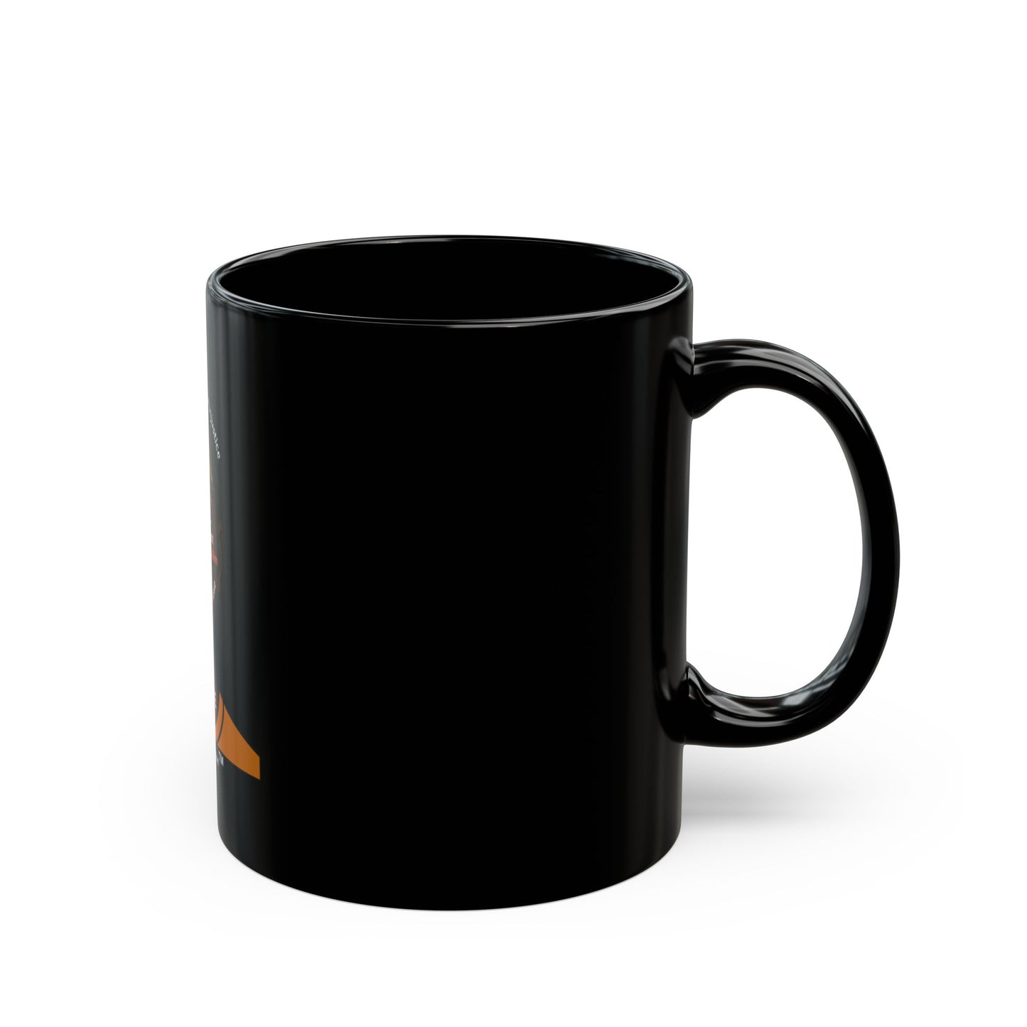 “Resilience Coffee Mug – Empowerment Artwork Black Ceramic Cup, Social Justice Inspired Drinkware”