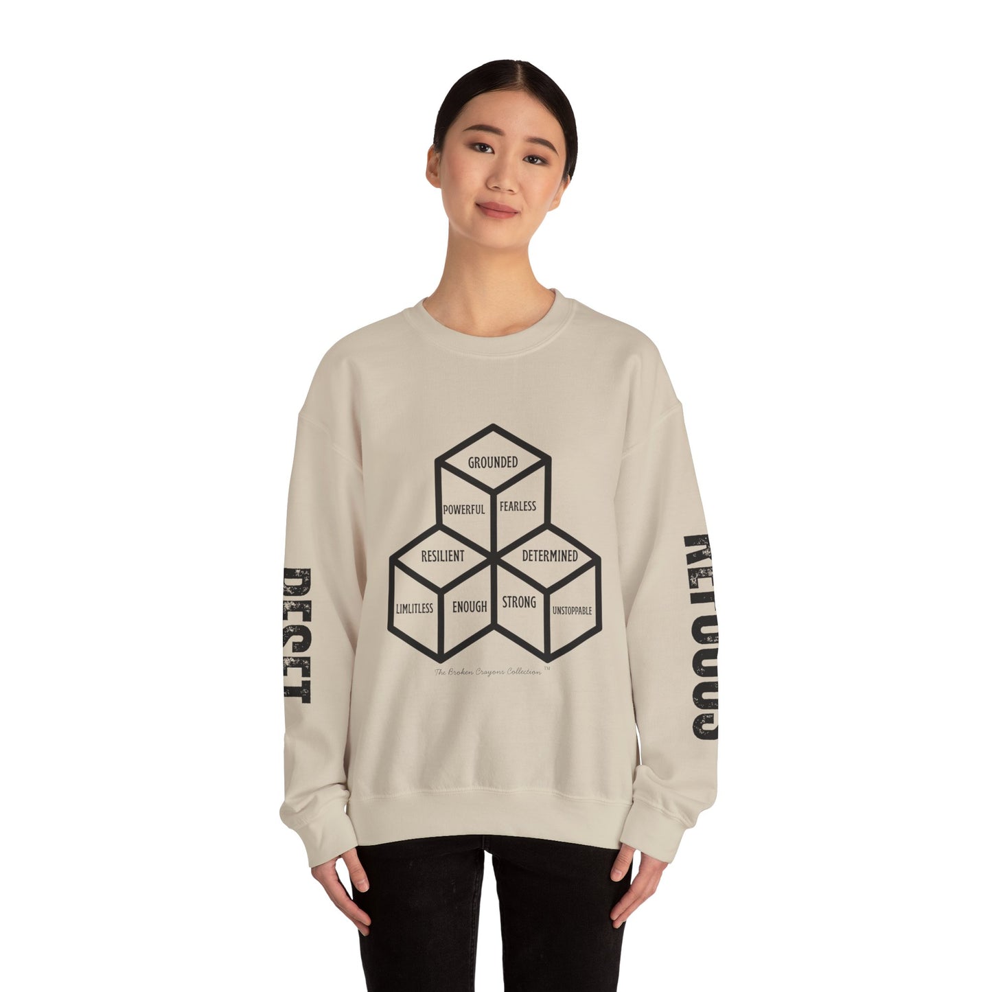RESET & REFOCUS™ Identity Blocks Sweatshirt – Empowerment Apparel for Young Men