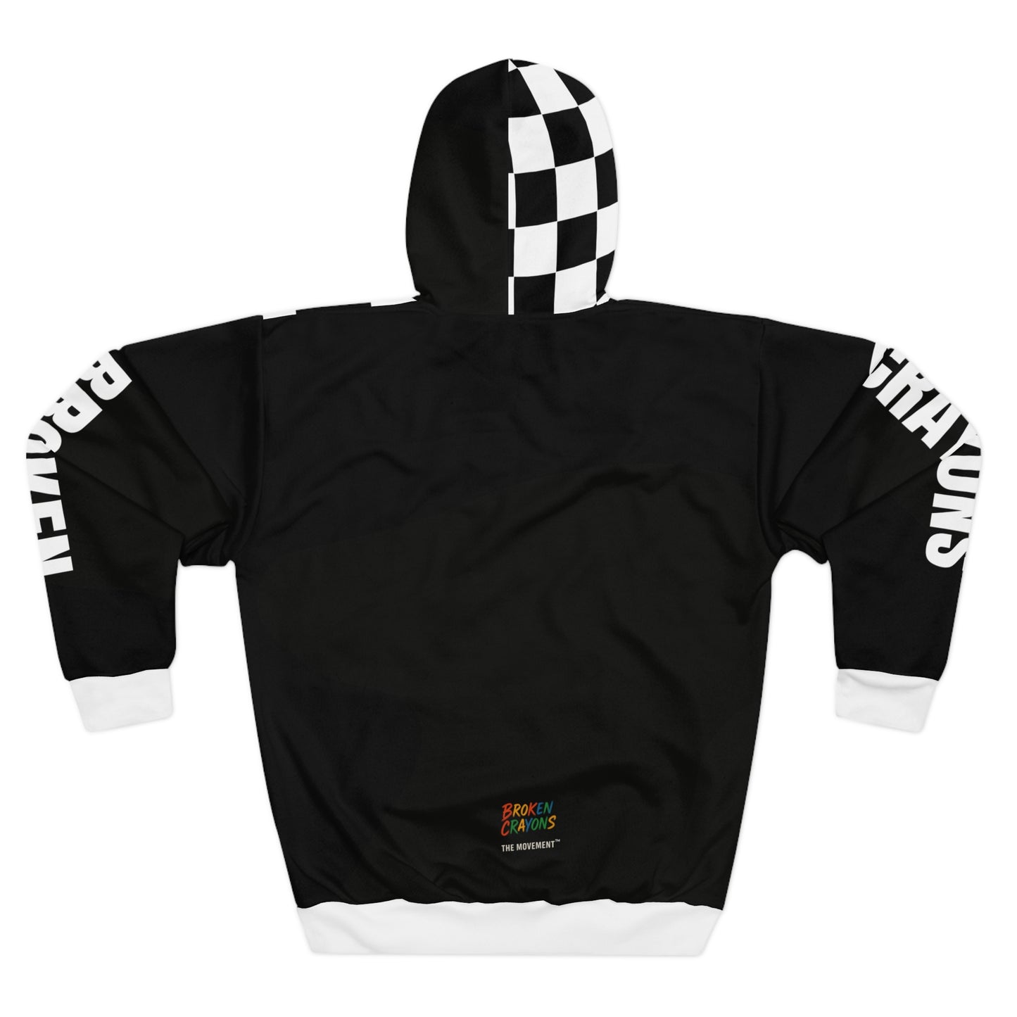 Broken Crayons Collection Trendy Checkerboard Hoodie, Unisex Pullover, Fashion Statement,