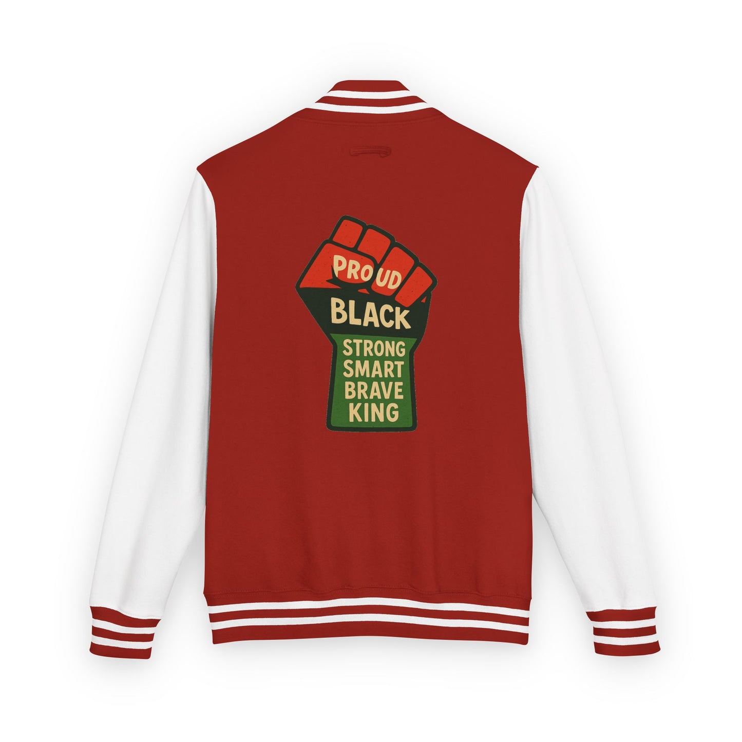 Proud Black King Letterman Jacket, Unisex Varsity Jacket, Stylish Streetwear, Empowerment Apparel, Statement Fashion