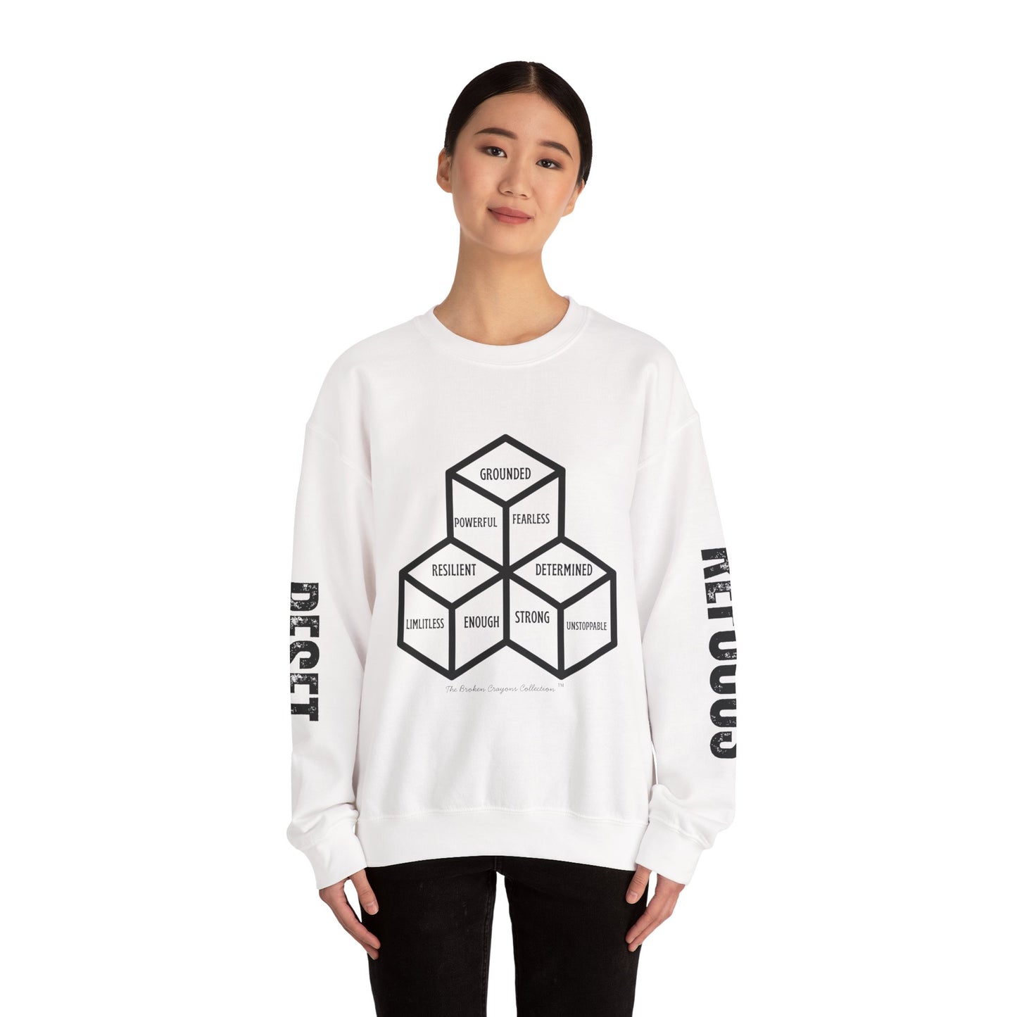 RESET & REFOCUS™ Identity Blocks Sweatshirt – Empowerment Apparel for Young Men