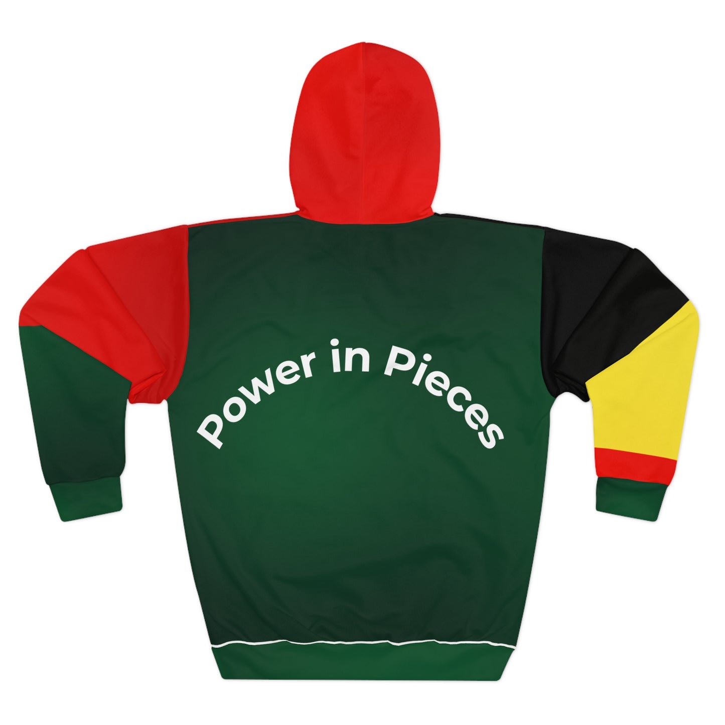Broken Crayons-Vibrant African-Inspired "GRIT Power in Pieces" Unisex Hoodie - Black, Red, Yellow & Green Streetwear