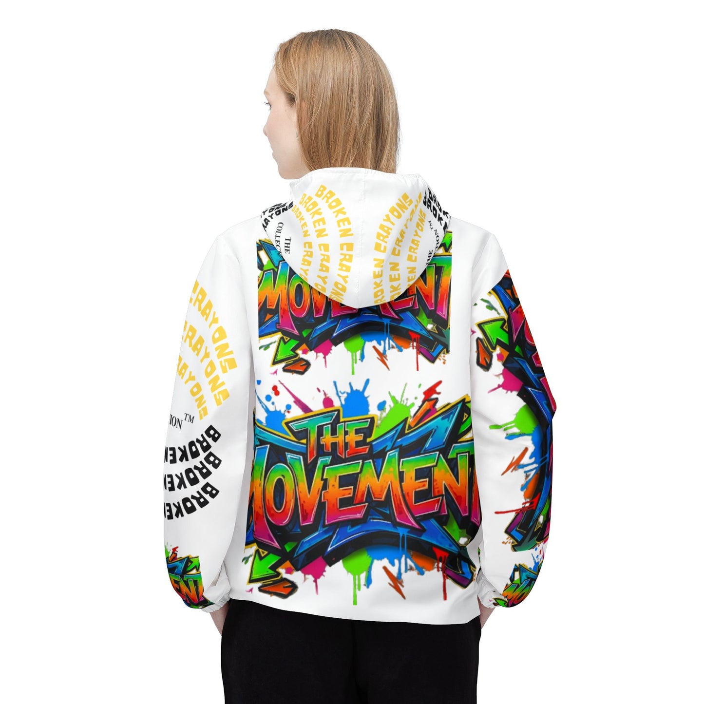 Graffiti “The Movement™” Windbreaker – Bold Streetwear Jacket | Broken Crayons Collection™