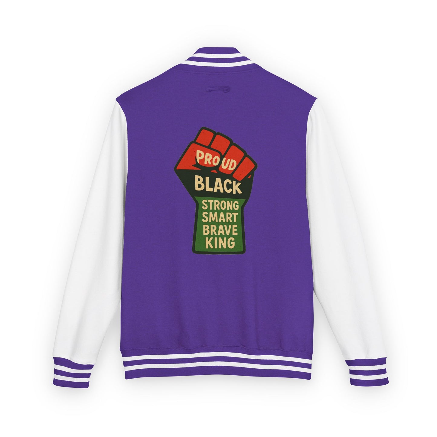 Proud Black King Letterman Jacket, Unisex Varsity Jacket, Stylish Streetwear, Empowerment Apparel, Statement Fashion