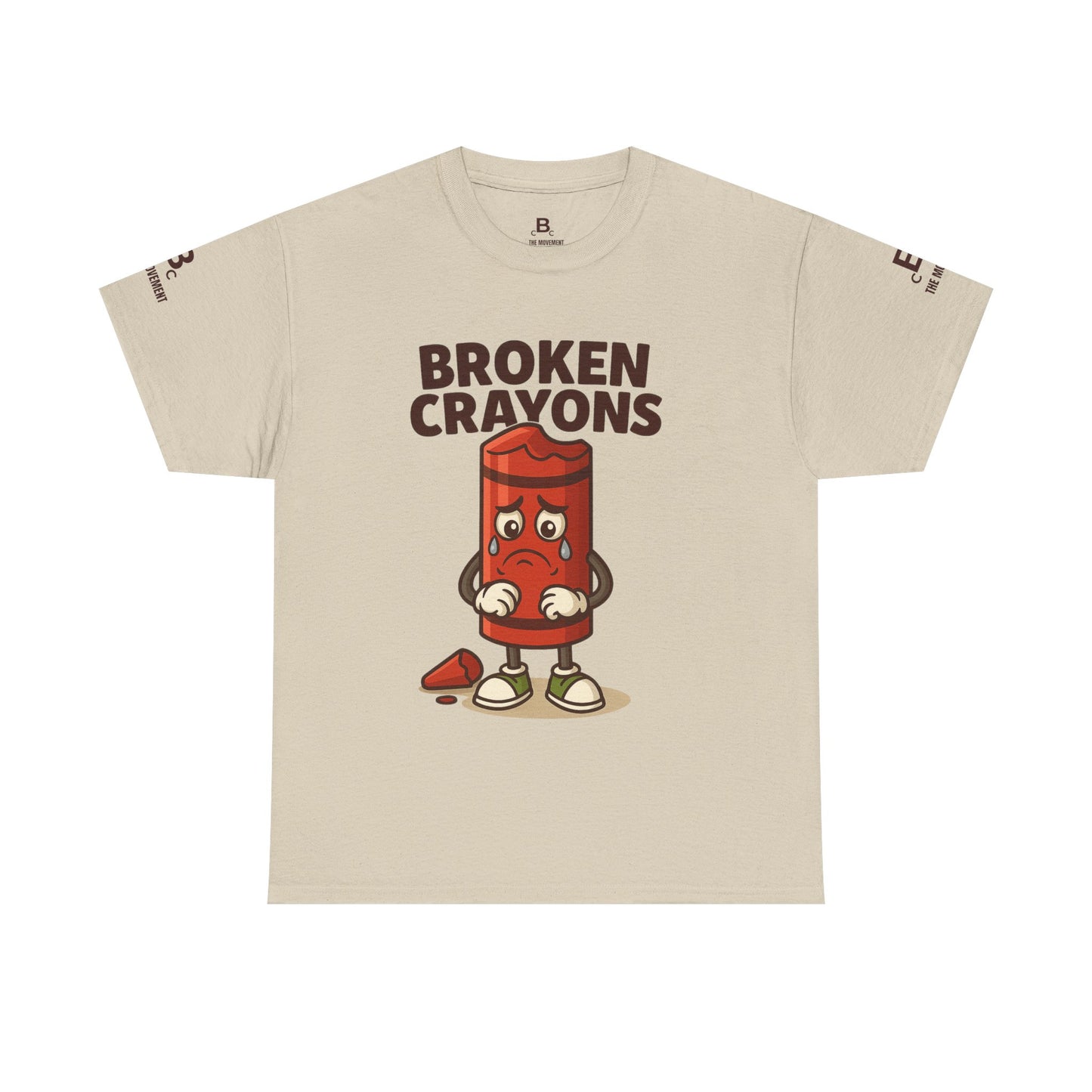 Broken Crayons Unisex Heavy Cotton Tee - Educational Graphic T-Shirt, Gift for Teachers, Kids Apparel, Fun Learning Shirt, Back to School