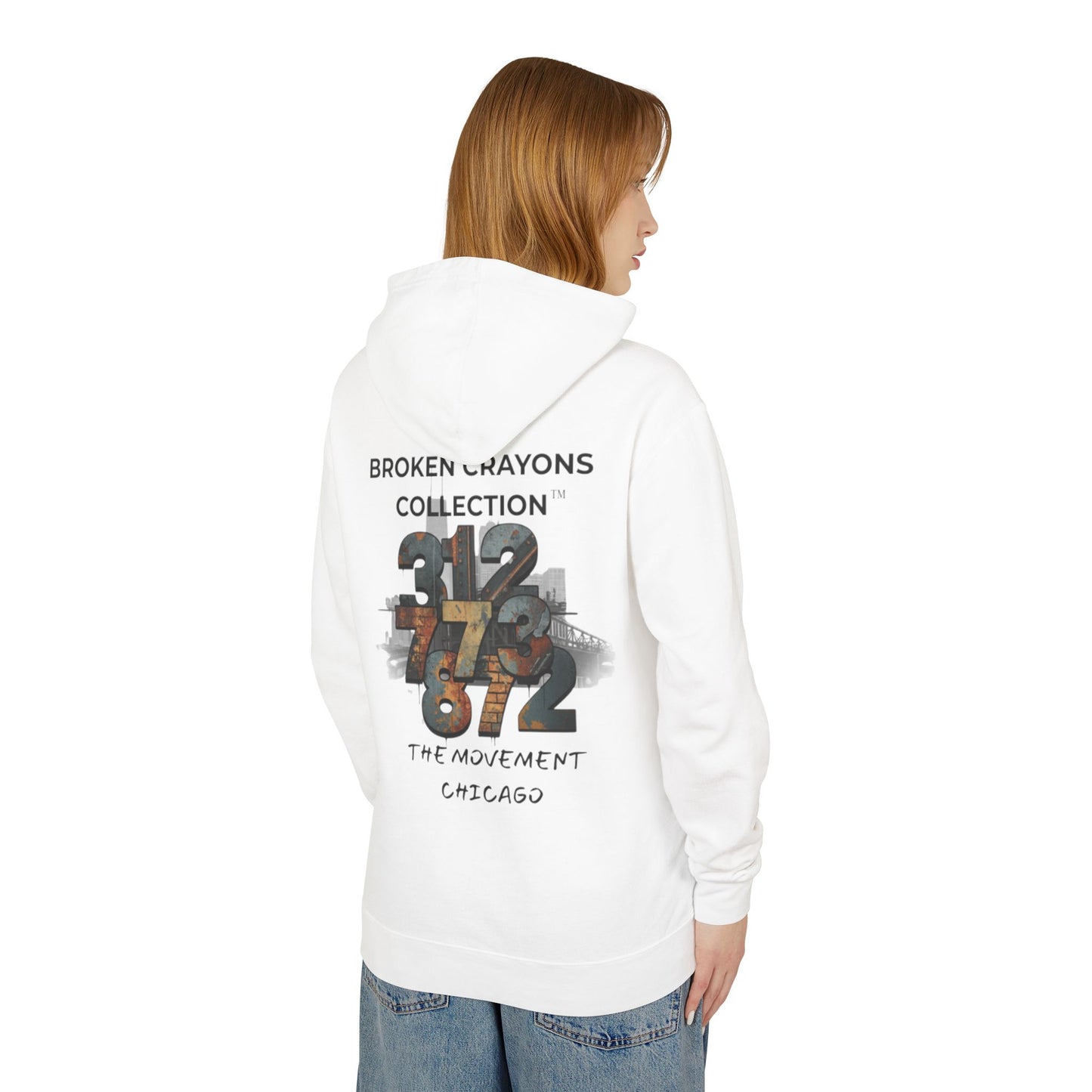 Broken Crayons Collection™ Chicago Hoodie – 312/773/872 Area Code Design