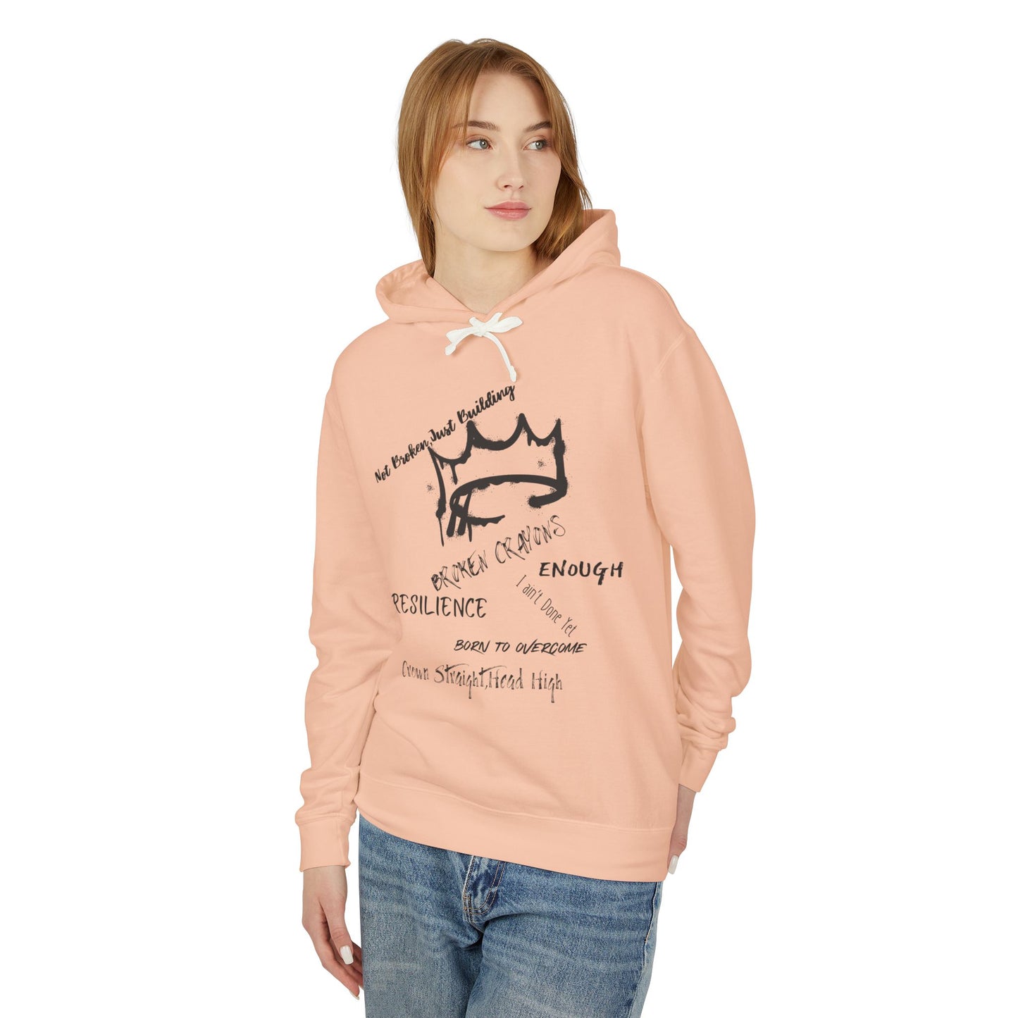 Resilience Inspirational Lightweight Hoodie, Motivational Sweatshirt, Unisex Casual Wear, Gift for Friends, Everyday Comfort