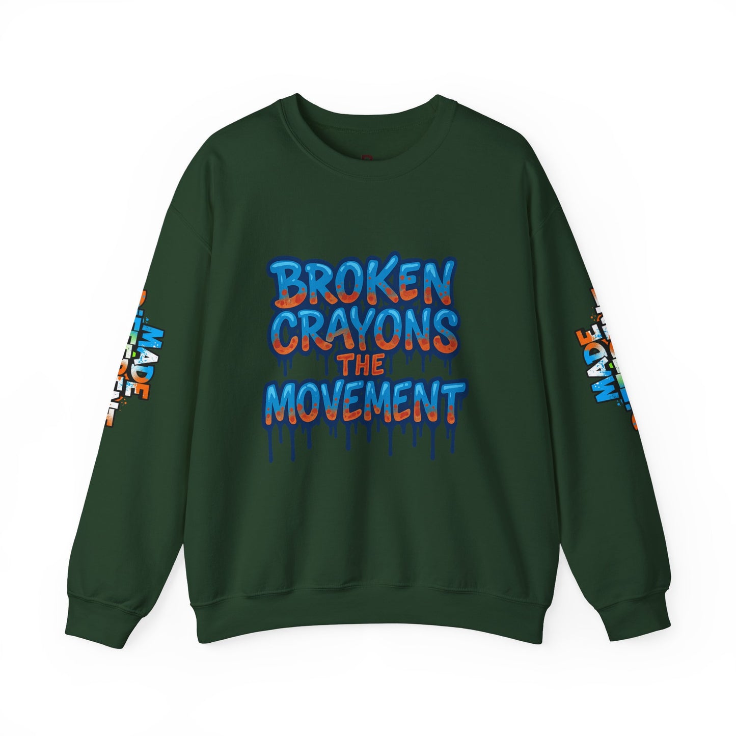 Colorful Graffiti Crewneck Sweatshirt - Unisex Heavy Blend, Streetwear Fashion, Trendy Apparel, Casual Layering, Gift for Art Lovers