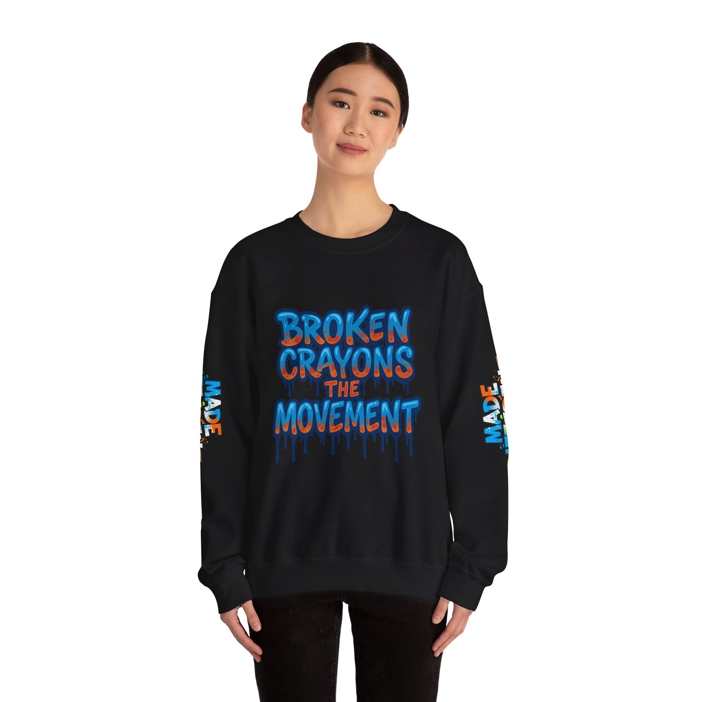 Colorful Graffiti Crewneck Sweatshirt - Unisex Heavy Blend, Streetwear Fashion, Trendy Apparel, Casual Layering, Gift for Art Lovers