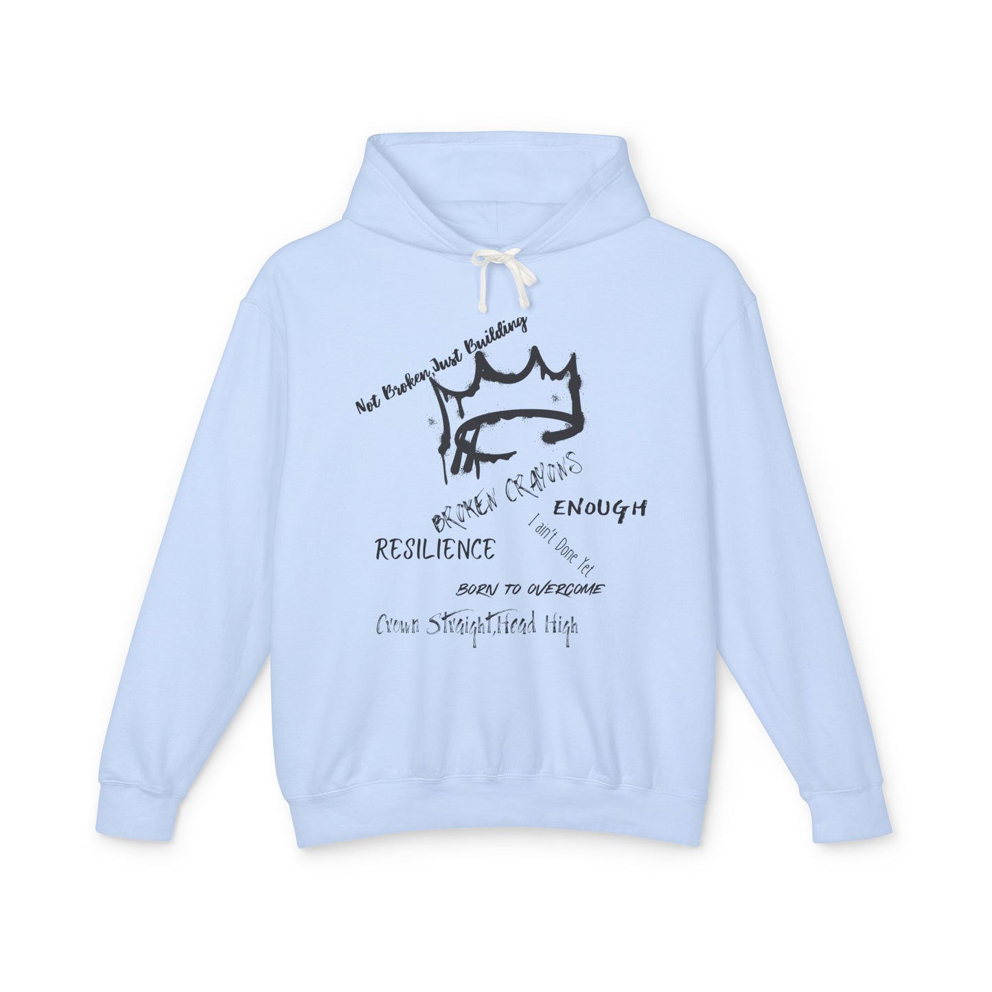 Resilience Inspirational Lightweight Hoodie, Motivational Sweatshirt, Unisex Casual Wear, Gift for Friends, Everyday Comfort