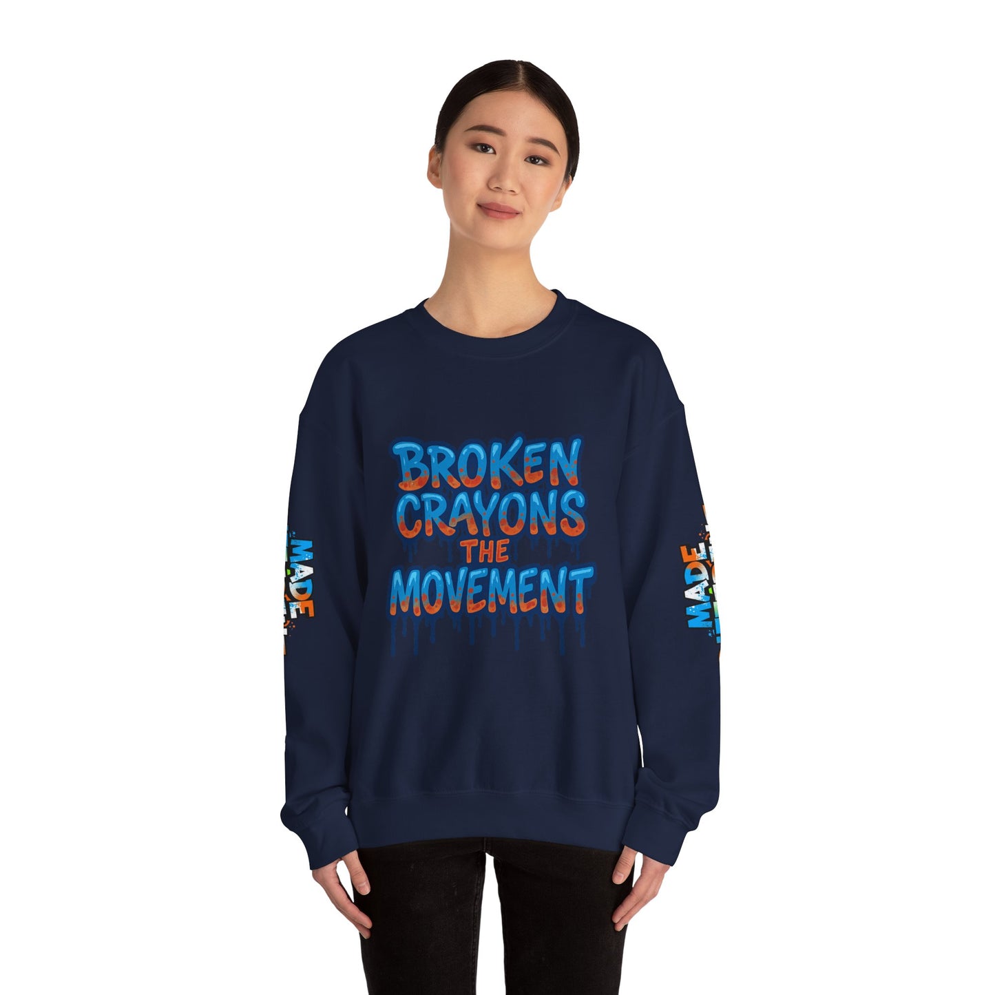 Colorful Graffiti Crewneck Sweatshirt - Unisex Heavy Blend, Streetwear Fashion, Trendy Apparel, Casual Layering, Gift for Art Lovers