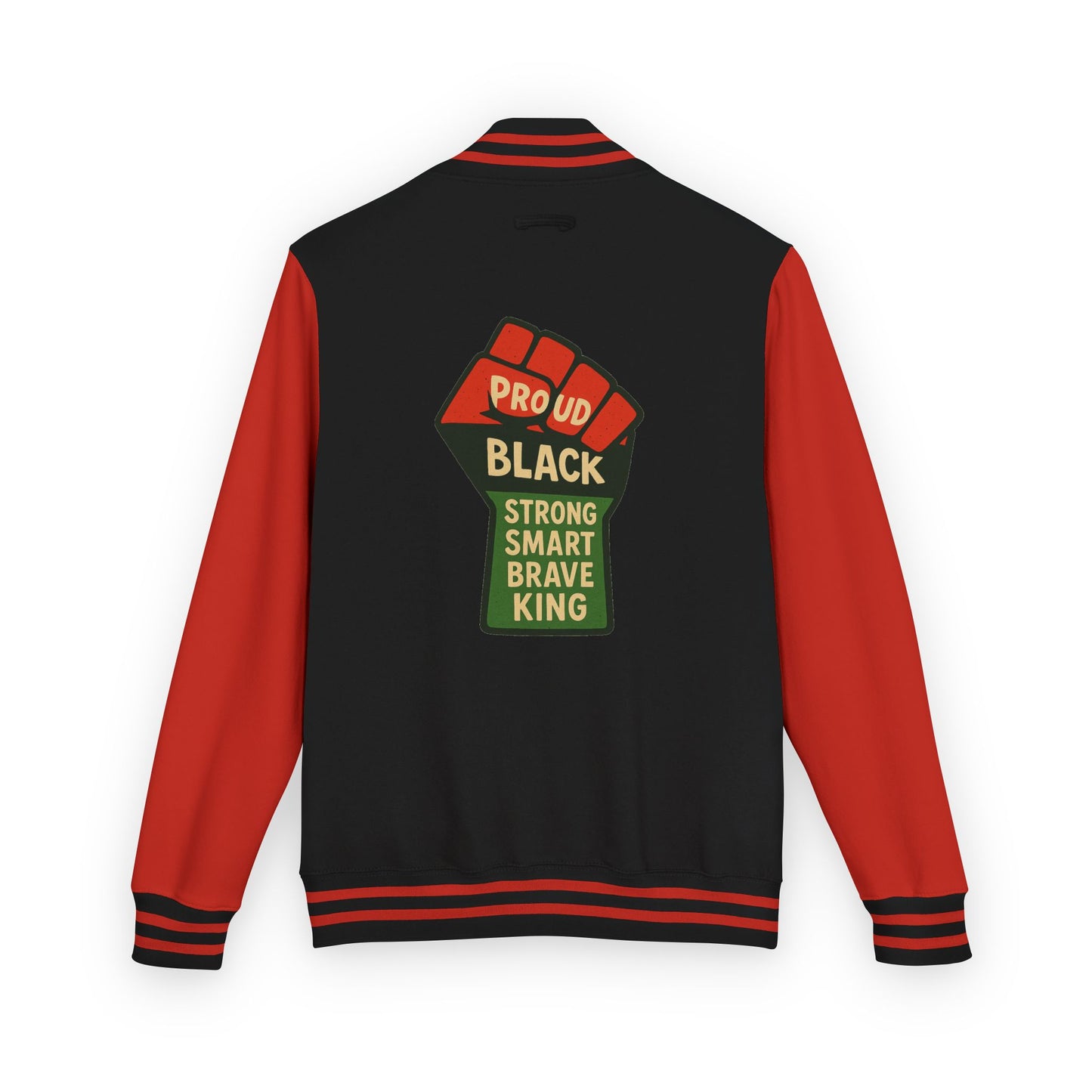 Proud Black King Letterman Jacket, Unisex Varsity Jacket, Stylish Streetwear, Empowerment Apparel, Statement Fashion
