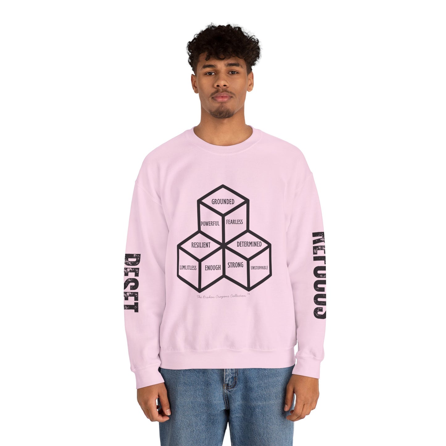 RESET & REFOCUS™ Identity Blocks Sweatshirt – Empowerment Apparel for Young Men