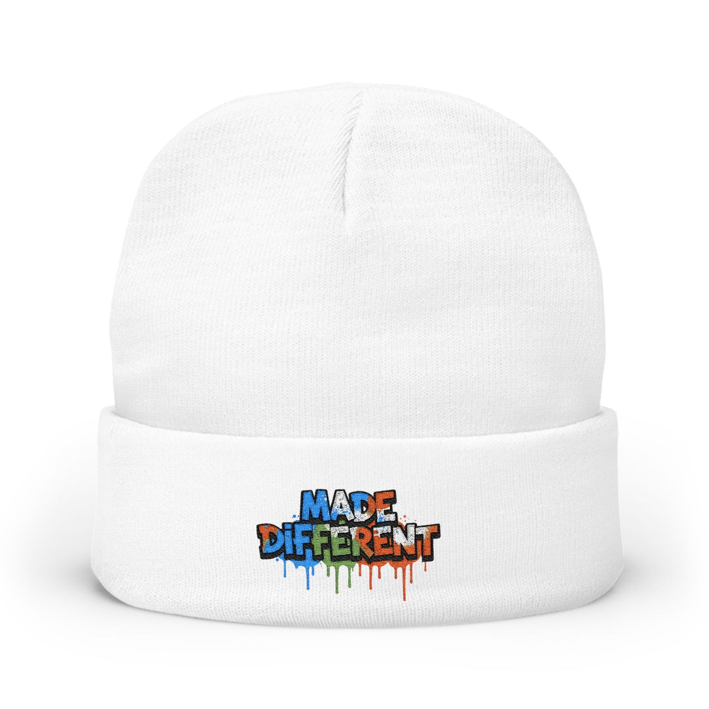 Embroidered Knit Beanie - Made Different, The Broken Crayons Collection