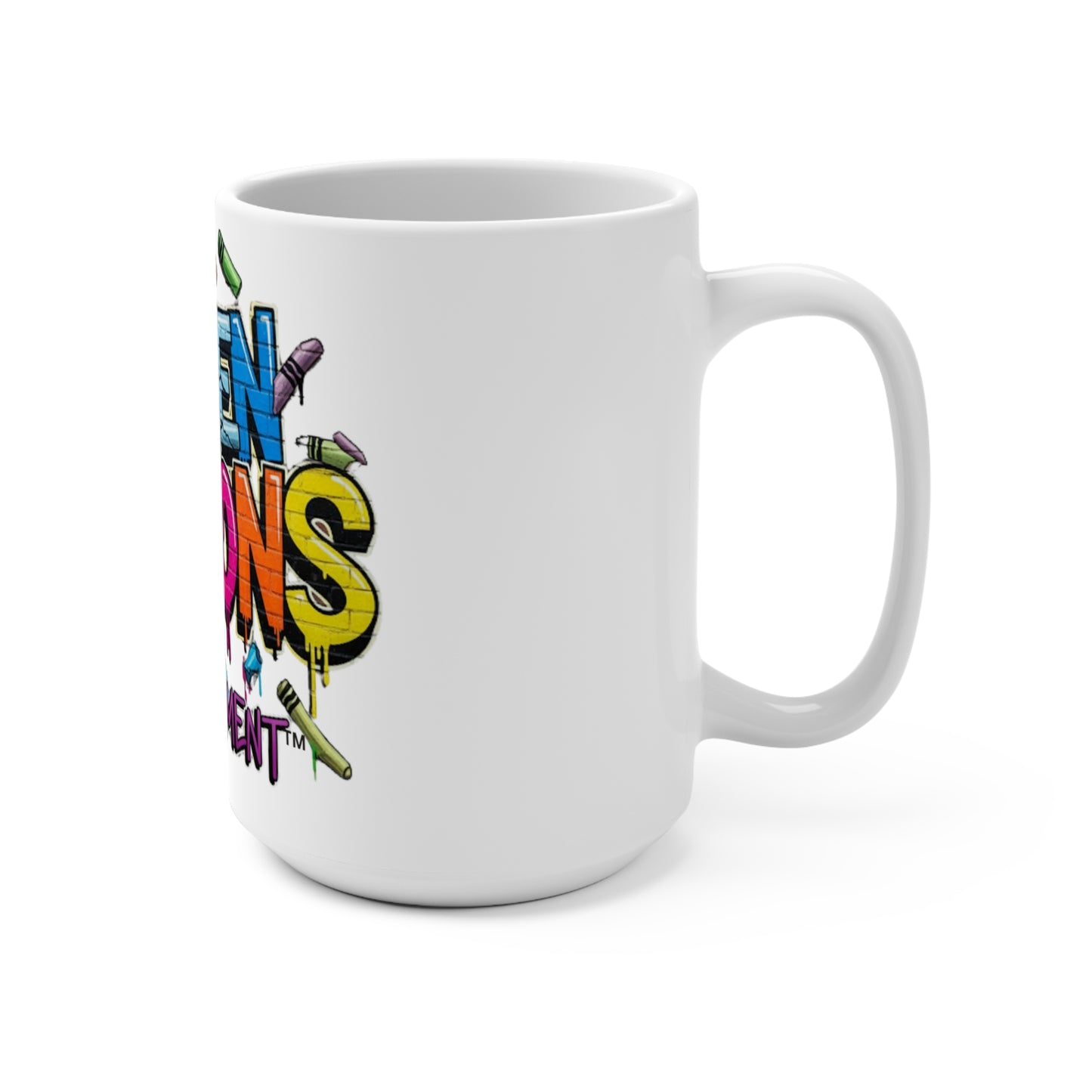 Broken Crayons™ Coffee Mug – Colorful Graffiti Art, Inspirational Drinkware, Motivational Gift