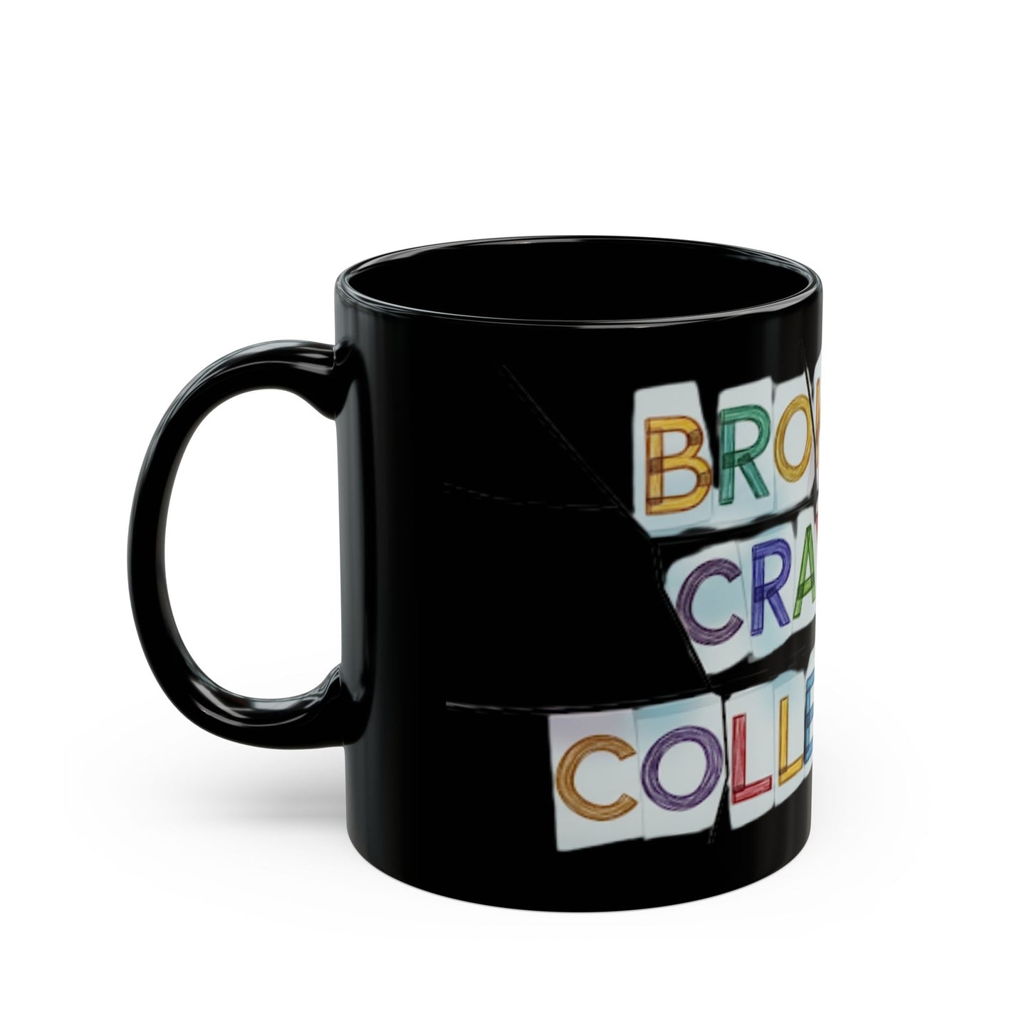 Broken Crayons Collection Mug - Inspirational Black Coffee Cup for Home & Office, Gift for Artists, Teachers, and Students