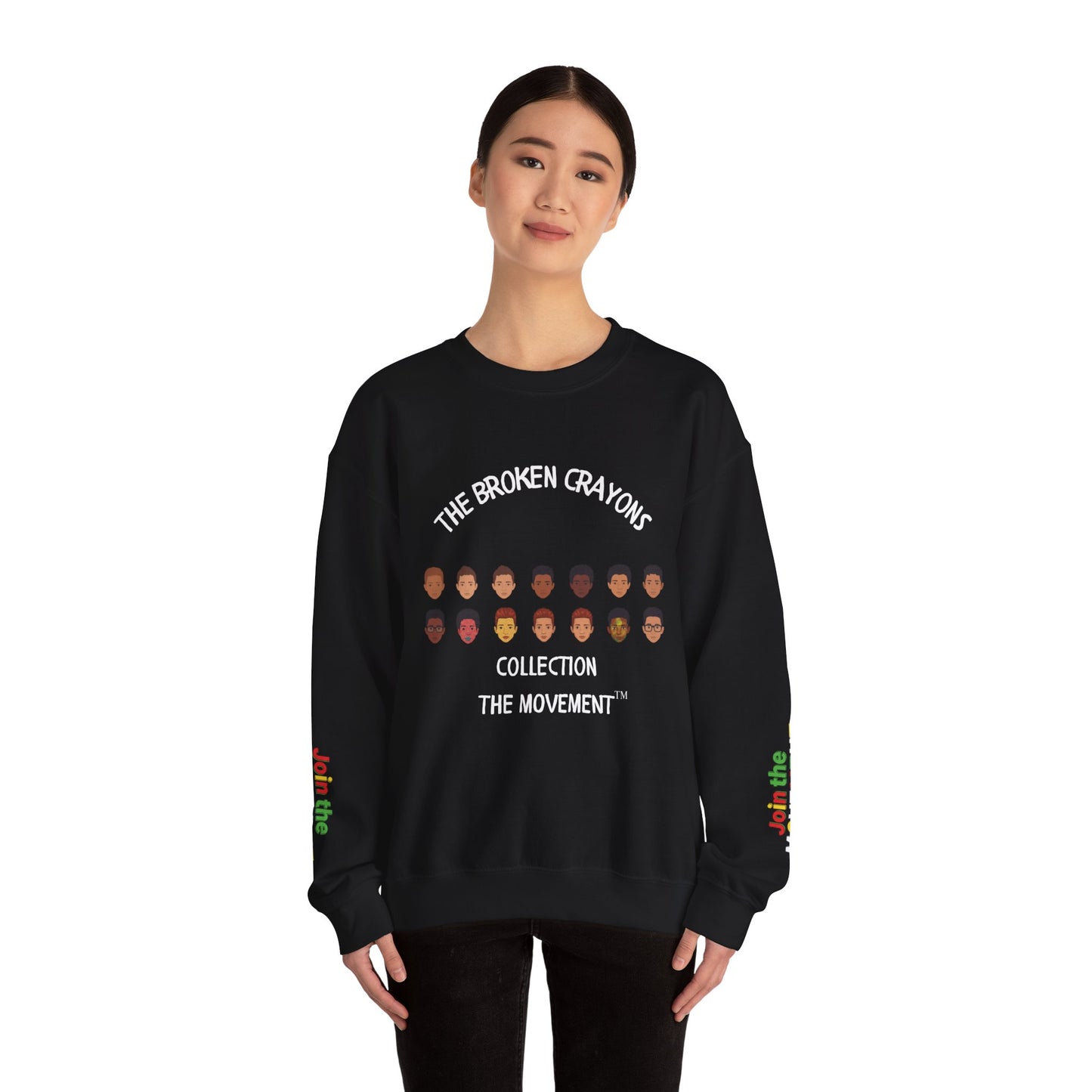 The Broken Crayons Collection - Join The Movement Sweatshirt | Diverse Faces & Unity Apparel"