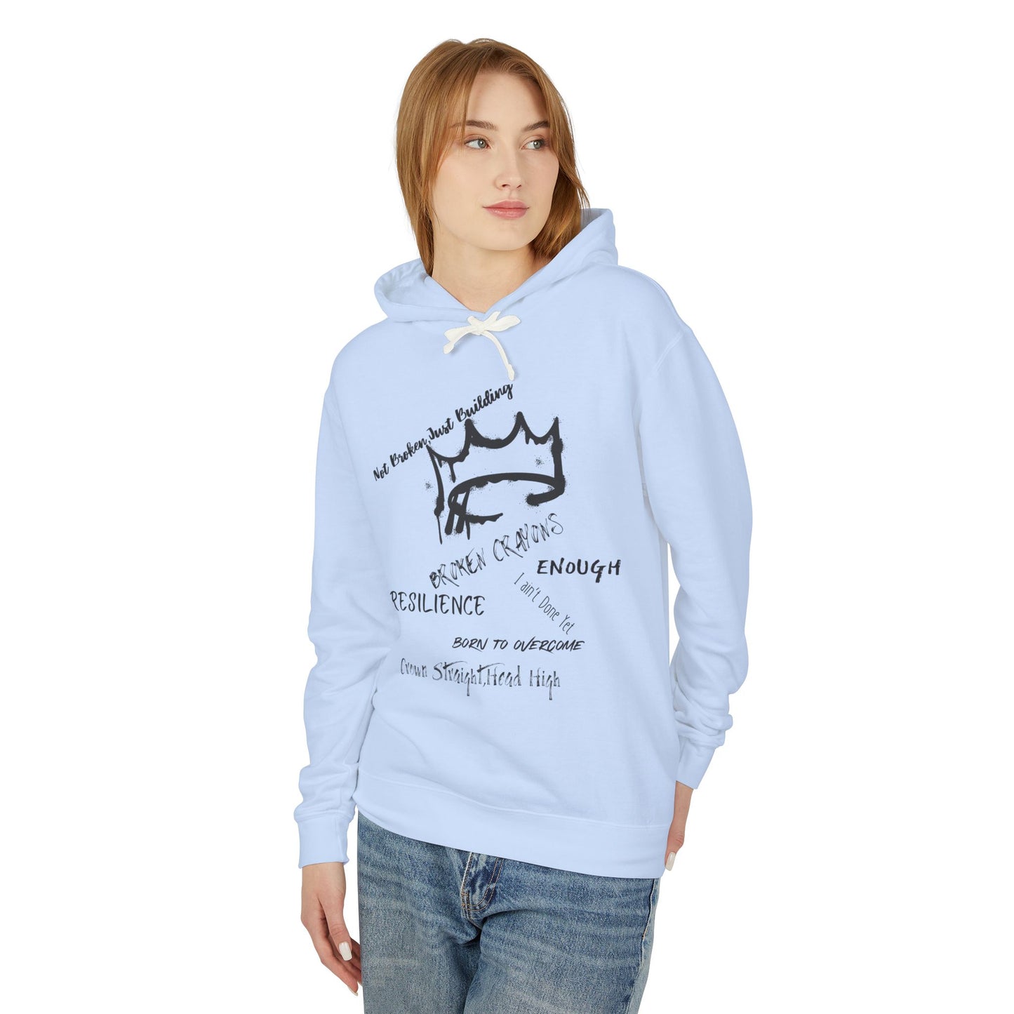 Resilience Inspirational Lightweight Hoodie, Motivational Sweatshirt, Unisex Casual Wear, Gift for Friends, Everyday Comfort