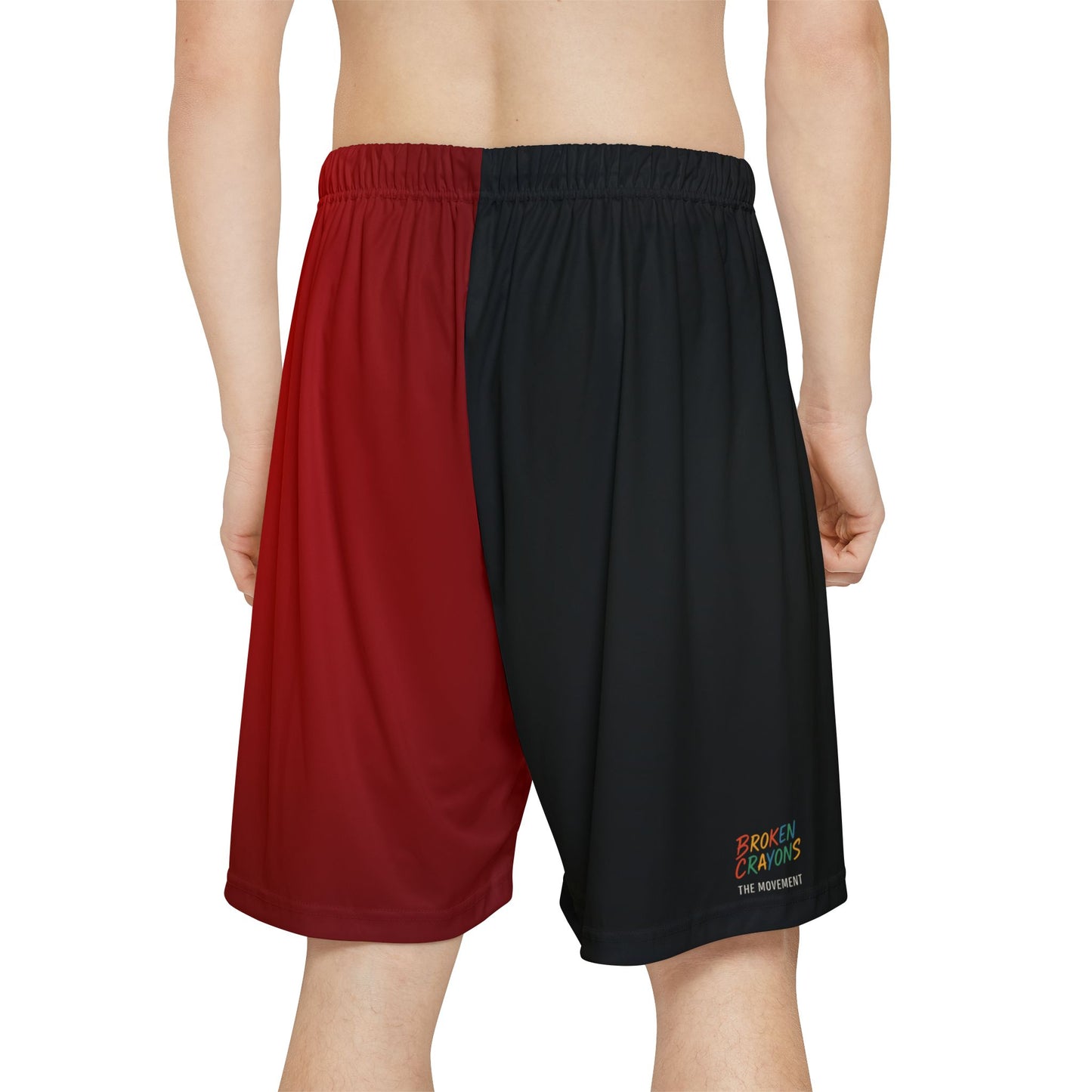 Broken Crayons Collection Men's Gradient Sports Shorts - Stylish Athletic Wear for Active Lifestyle, Gym, Running
