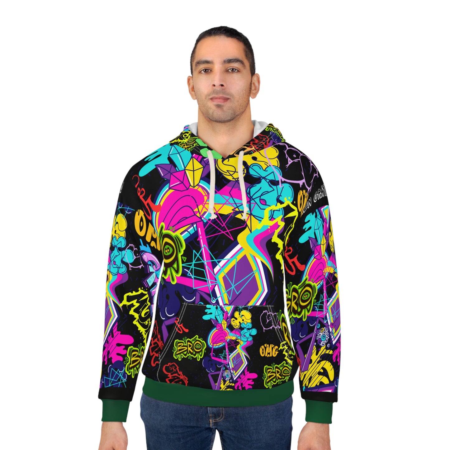 Broken Crayons Collection Graffiti Streetwear Hoodie – Neon Urban Art