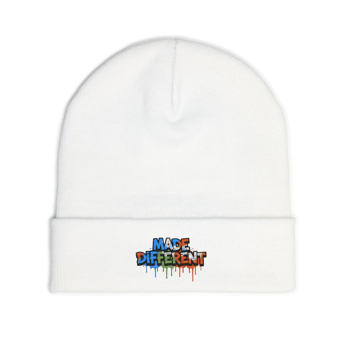 Embroidered Knit Beanie - Made Different, The Broken Crayons Collection