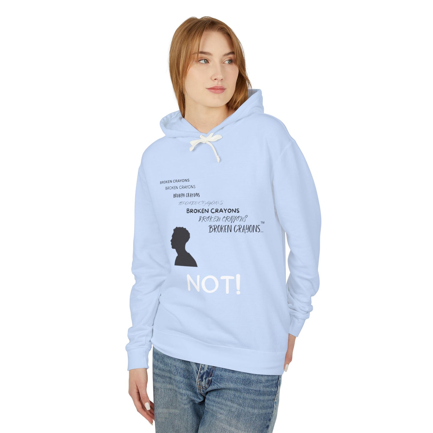 Broken Crayons™ “NOT!” Statement Hoodie – Empowerment Apparel for Men