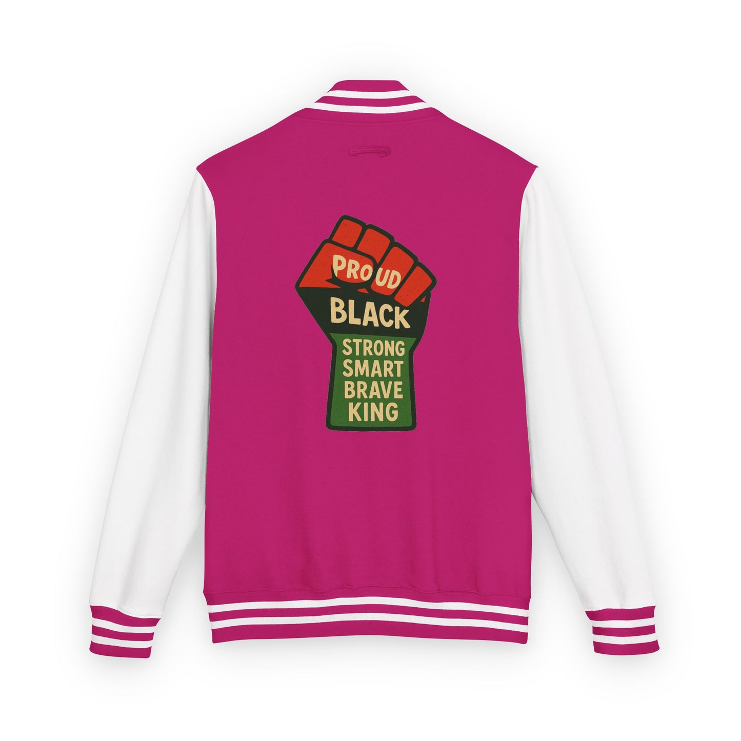 Proud Black King Letterman Jacket, Unisex Varsity Jacket, Stylish Streetwear, Empowerment Apparel, Statement Fashion