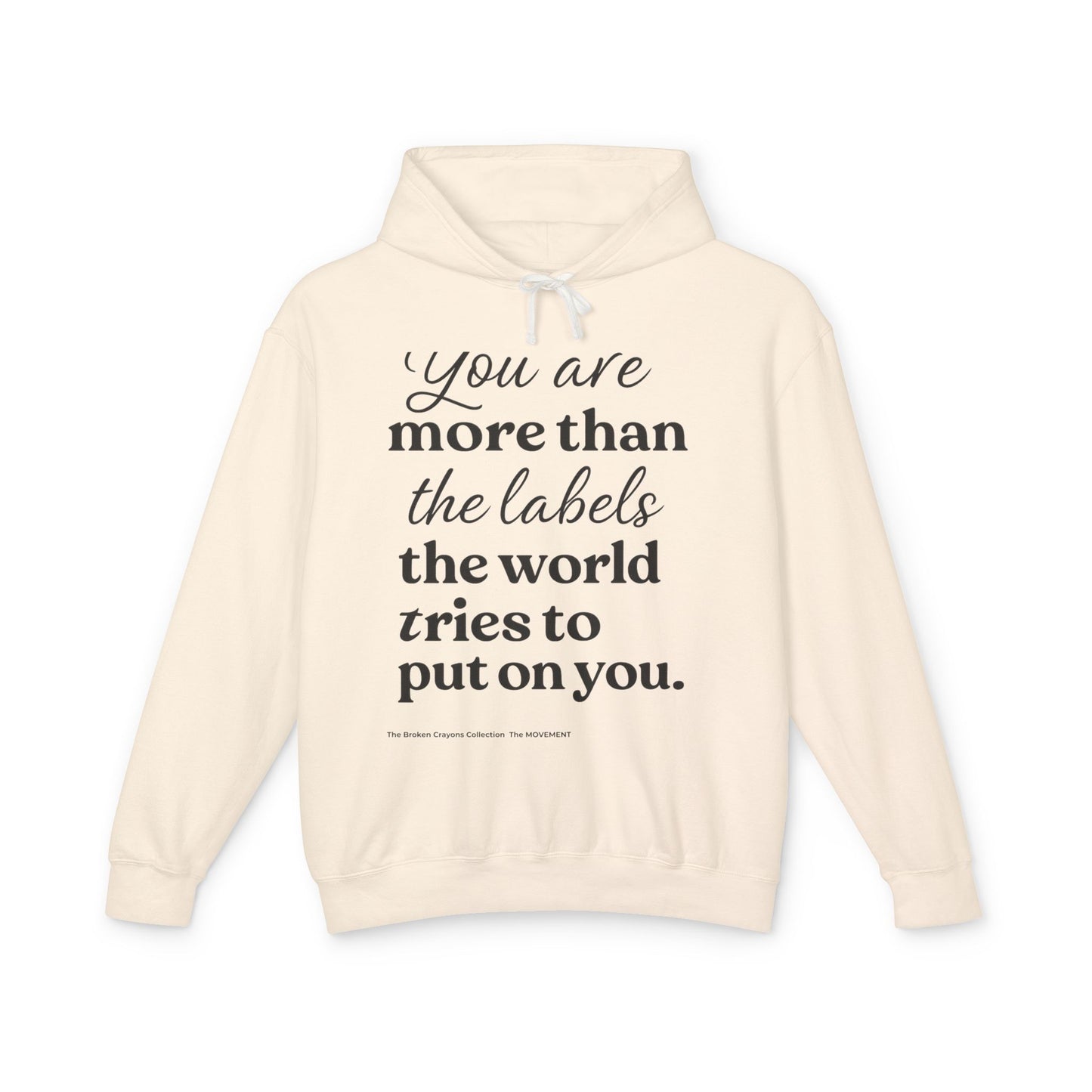 You Are More Than Labels" Hoodie for Mentors & Parents β Empowering Boys of Color Through Affirmation
