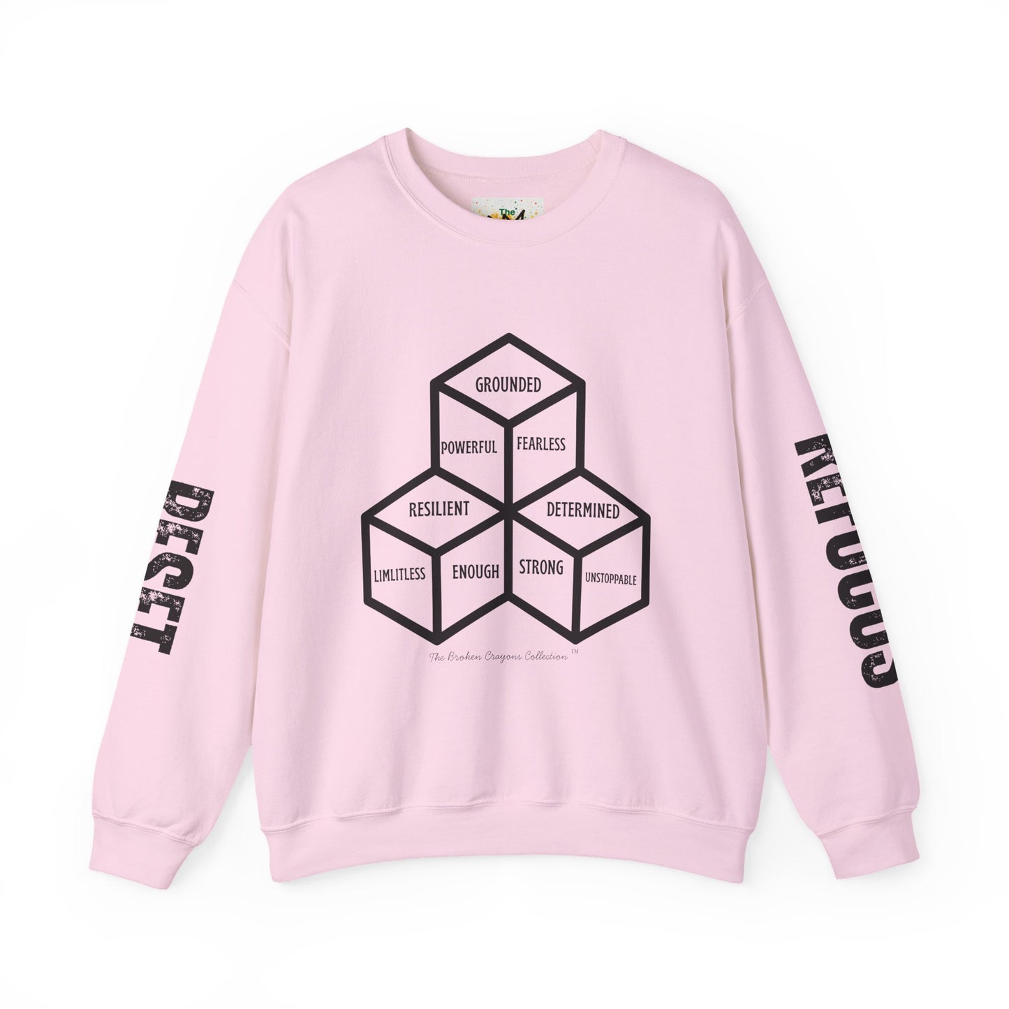 RESET & REFOCUS™ Identity Blocks Sweatshirt – Empowerment Apparel for Young Men
