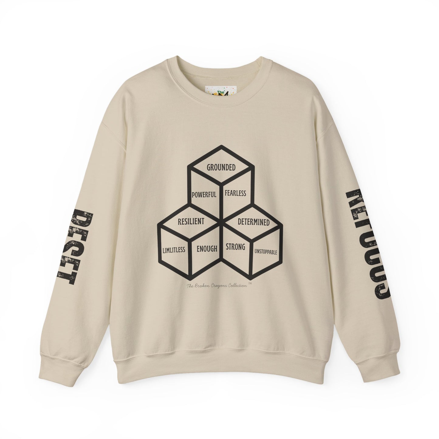 RESET & REFOCUS™ Identity Blocks Sweatshirt – Empowerment Apparel for Young Men