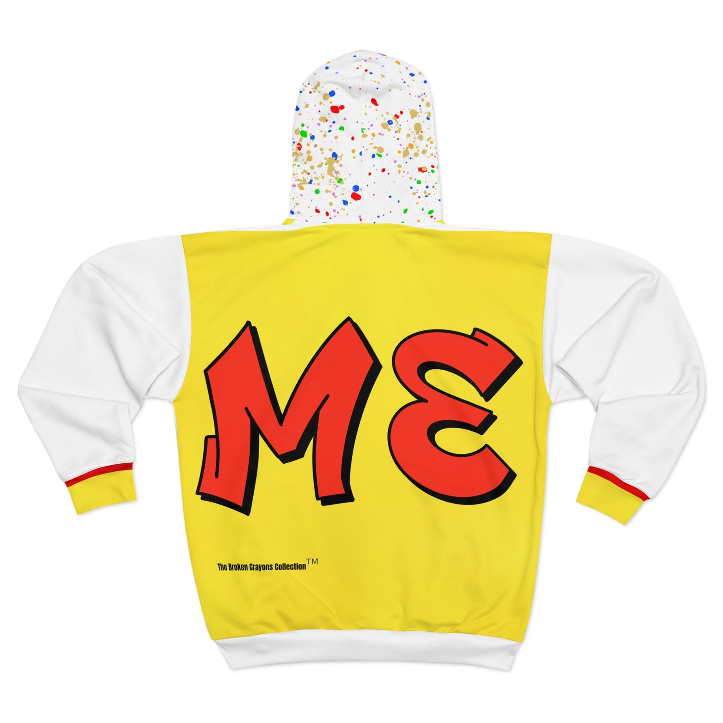 Broken Crayons Bold Graphic Zip Hoodie, Unisex Hoodie, Streetwear Fashion