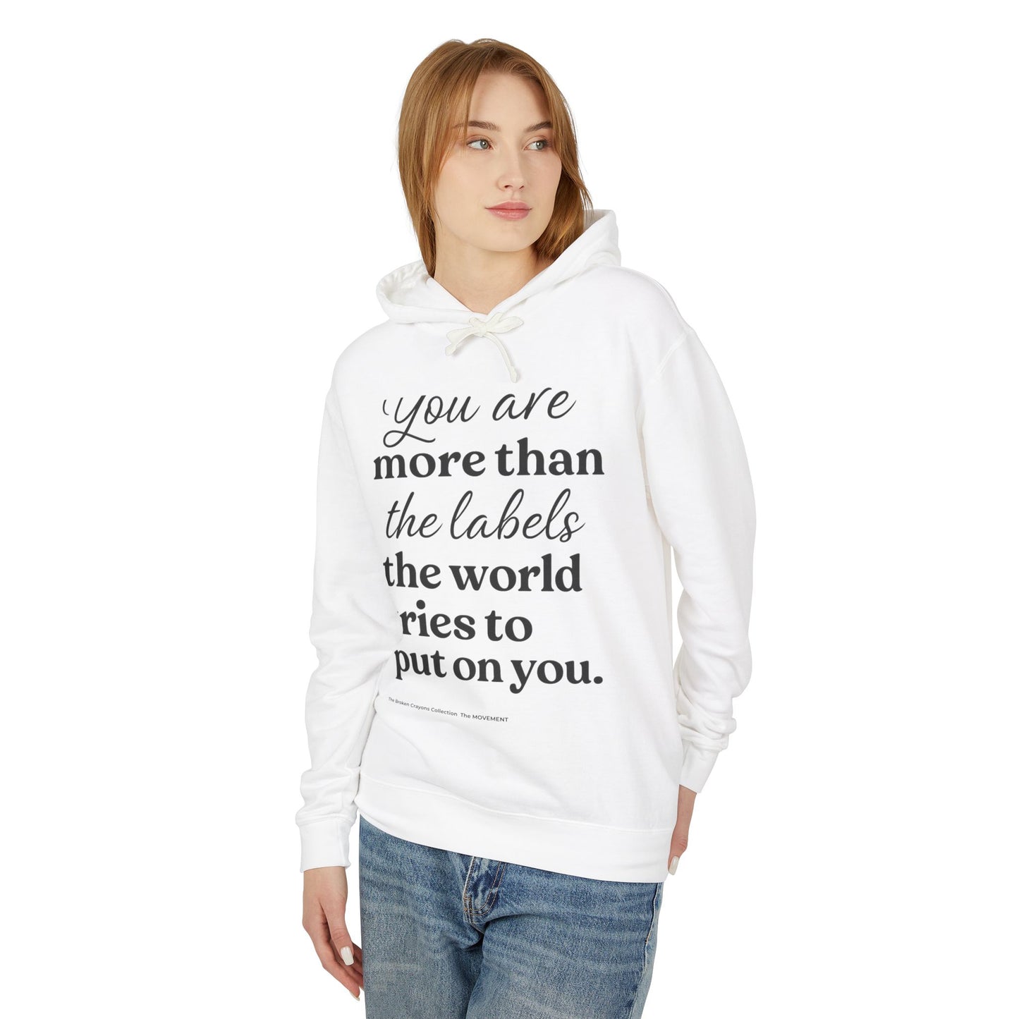 You Are More Than Labels" Hoodie for Mentors & Parents β Empowering Boys of Color Through Affirmation