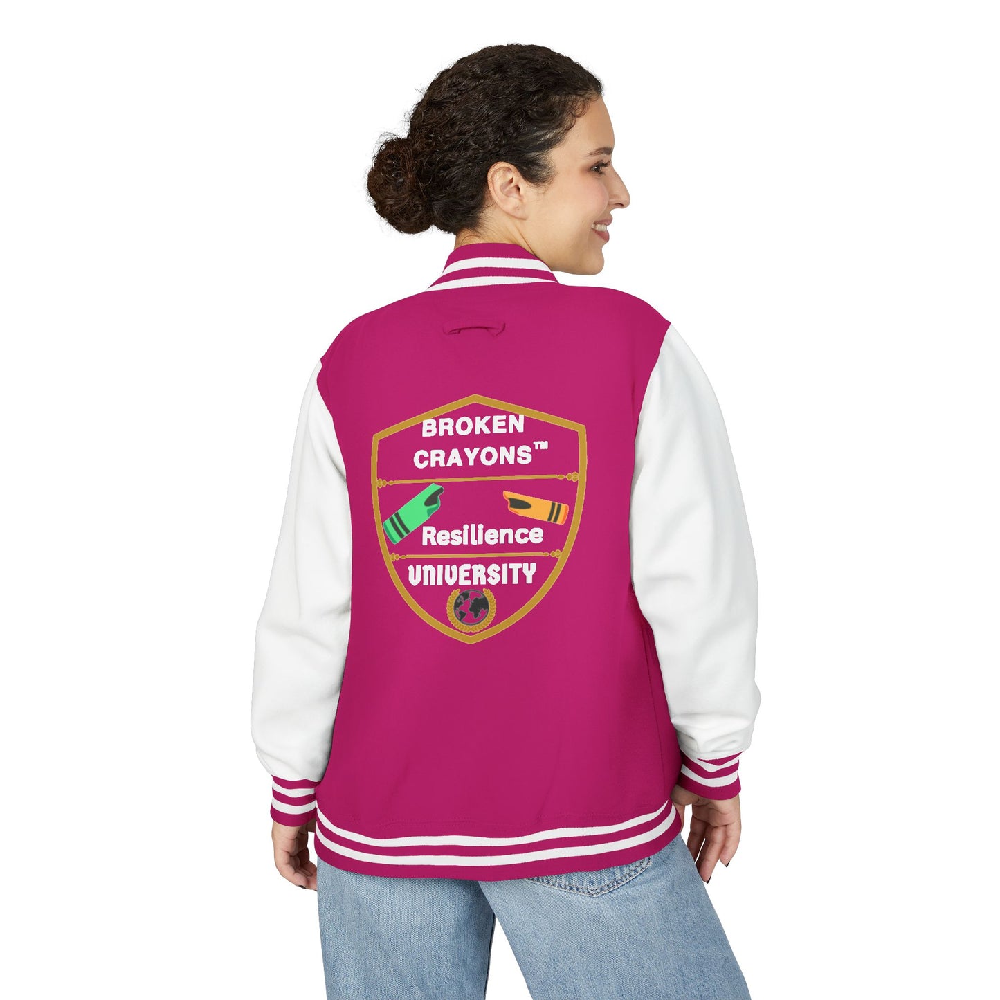 Unisex Letterman Jacket with Inspirational Quote
