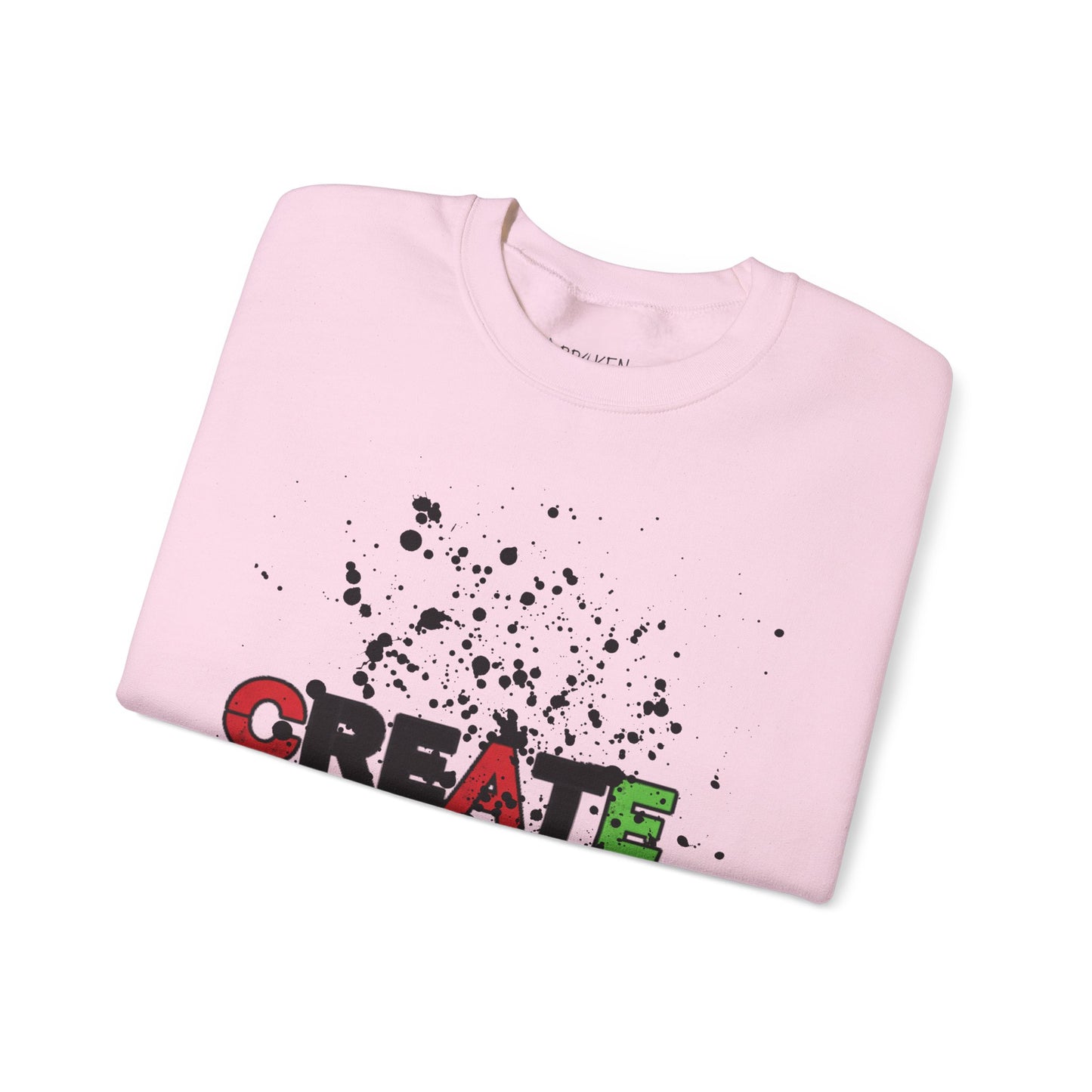 Broken Crayons Collection™ “CREATE” Sweatshirt – Pan-African Front Graphic + Empowering Back Affirmations