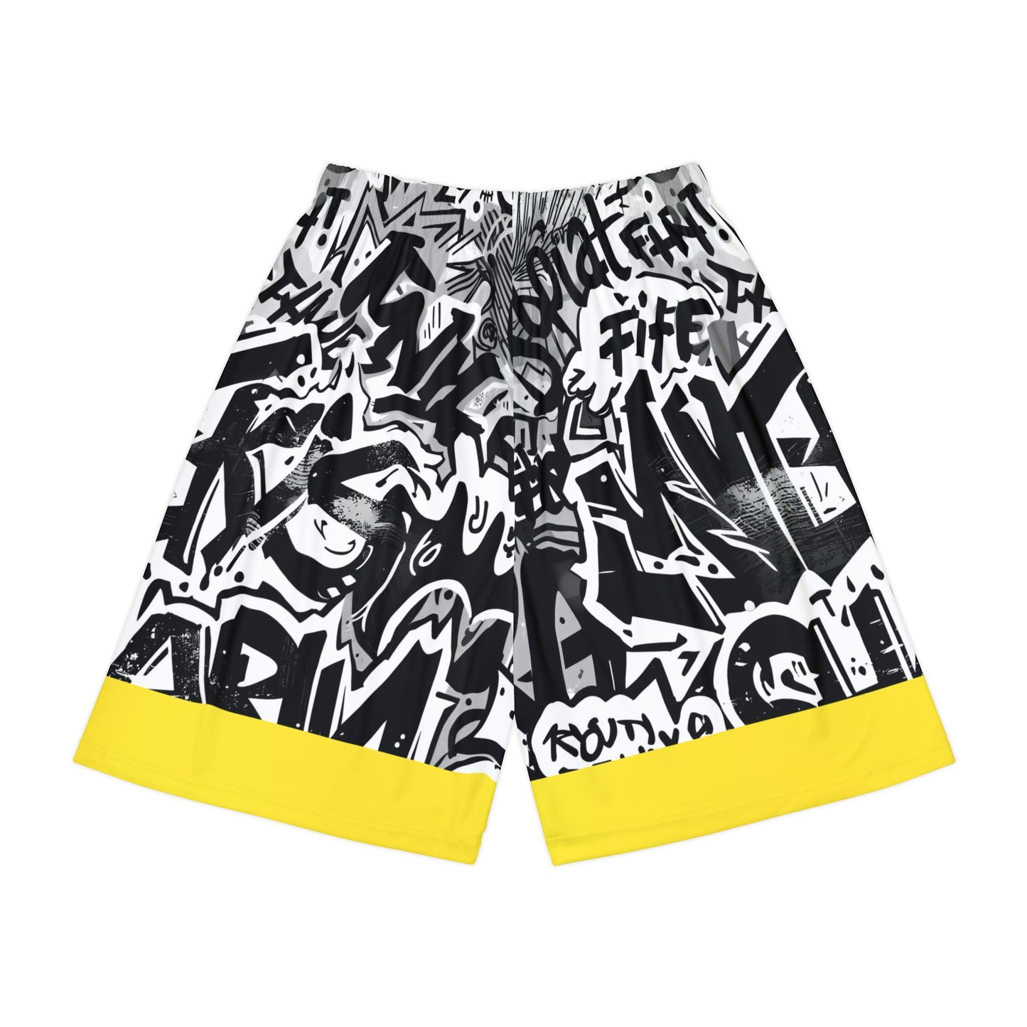 Broken Crayons Men's Graphic Sports Shorts, Urban Style Athletic Wear,