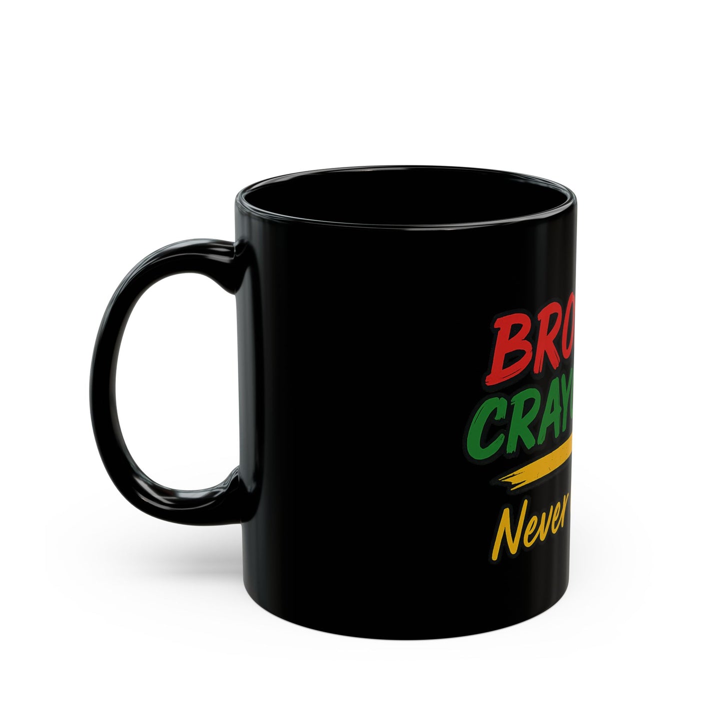 Inspirational Black Mug - Broken Crayons Never Give Up - Coffee Cup for Motivation, Gifts for Teachers, Students, Art Lovers, Encouragement