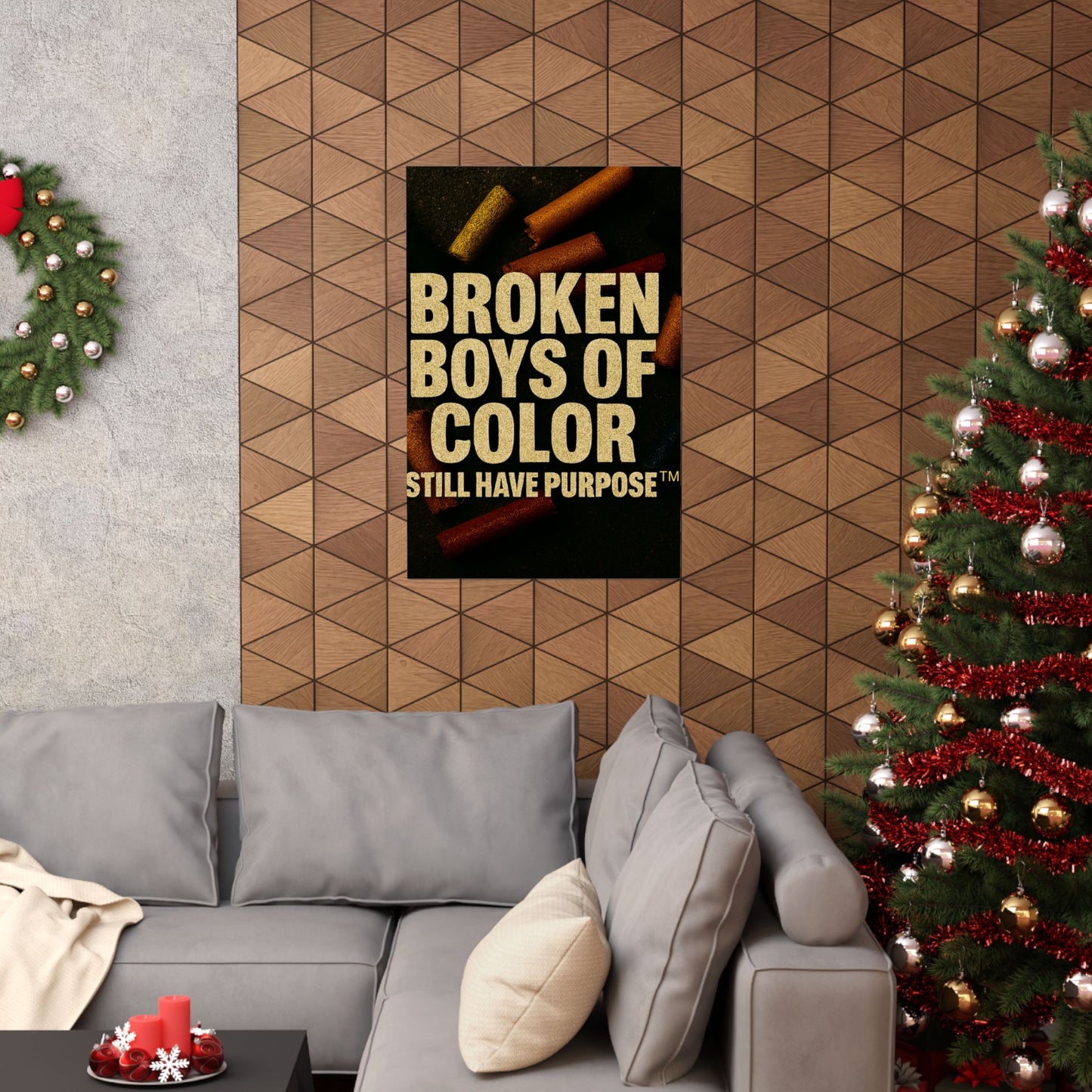 Broken Boys of Color Still Have Purpose™ Poster – Bold Affirmation Art for Empowerment & Healing