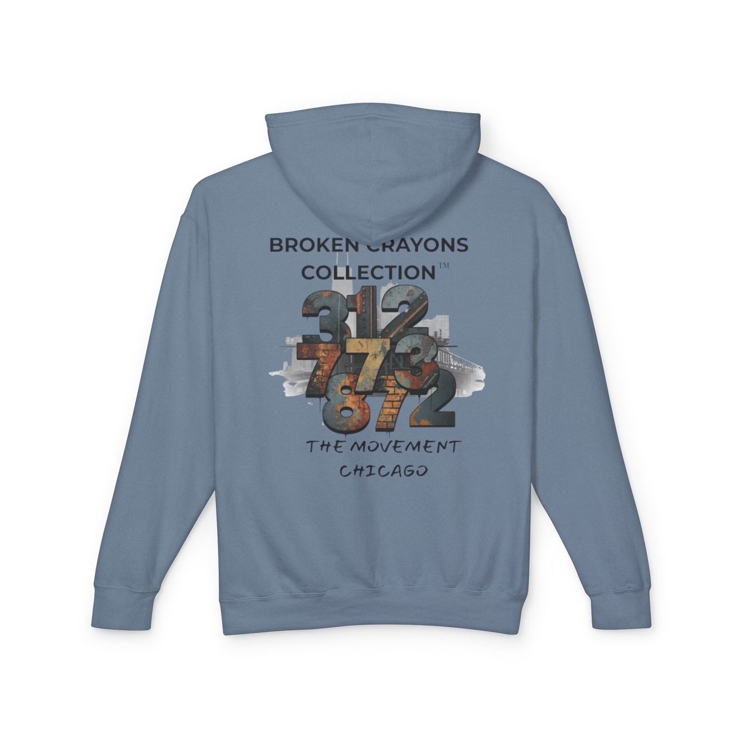 Broken Crayons Collection™ Chicago Hoodie – 312/773/872 Area Code Design