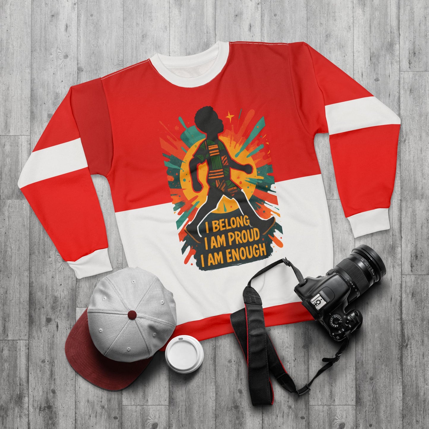 Broken crayons Collection Empowering Unisex Sweatshirt, Celebrate Diversity, I Belong I Am Proud, Bold Statement Apparel