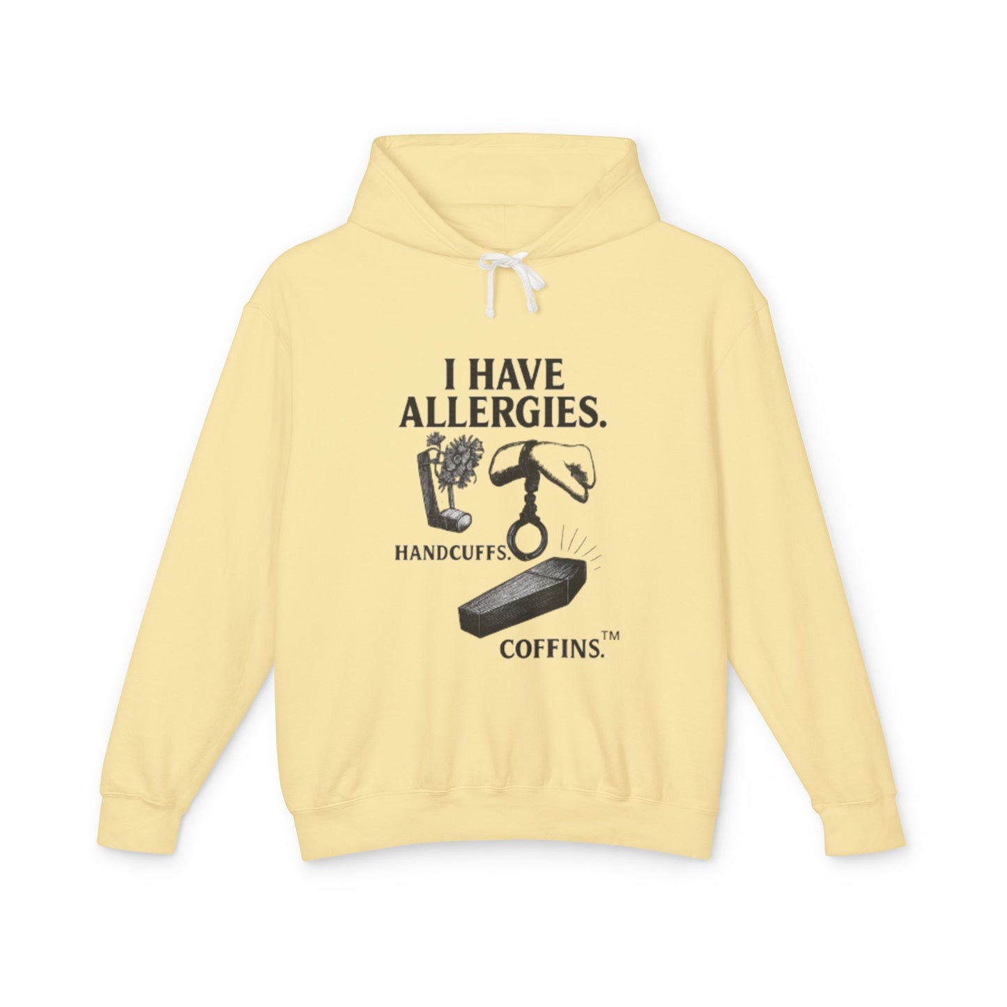 Broken Crayons Hoodie – “I HAVE ALLERGIES.” | Bold Statement on Justice & Identity