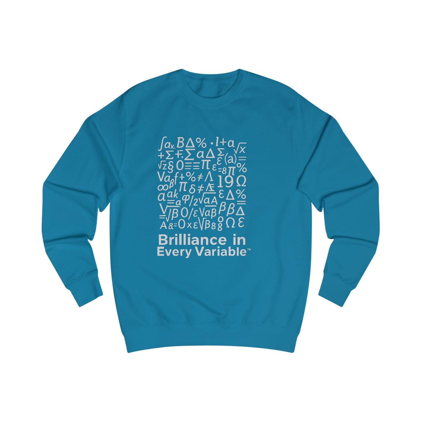 Brilliance in Every Variable™ Sweatshirt – Black Crewneck for Teen Boys | Math-Inspired Empowerment Apparel