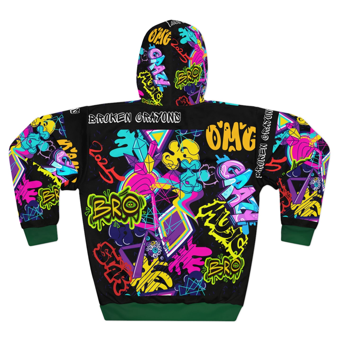 Broken Crayons Collection Graffiti Streetwear Hoodie – Neon Urban Art